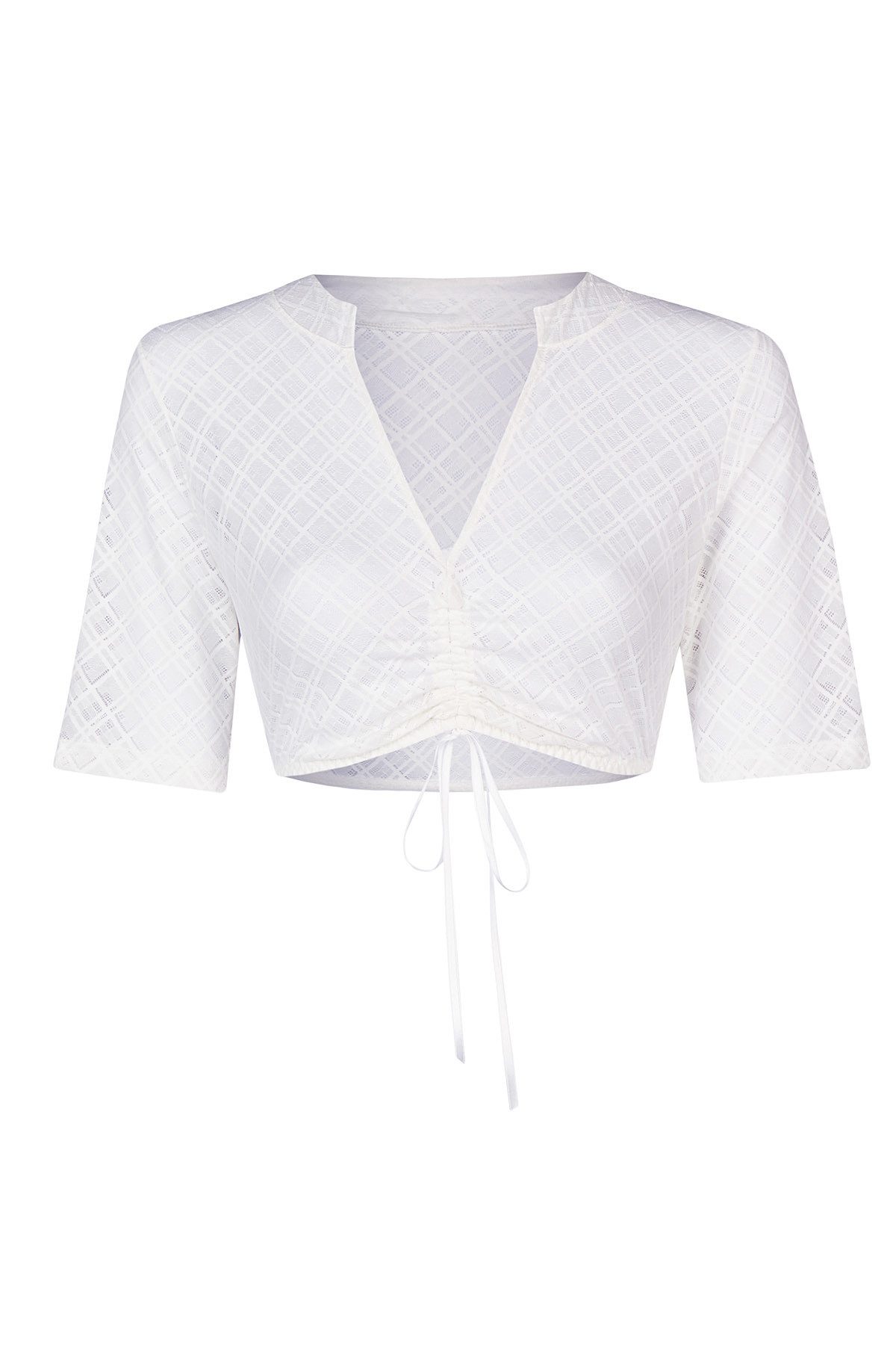 Dirndlbluse Dirndlbluse 1/2 Arm mit Raffung