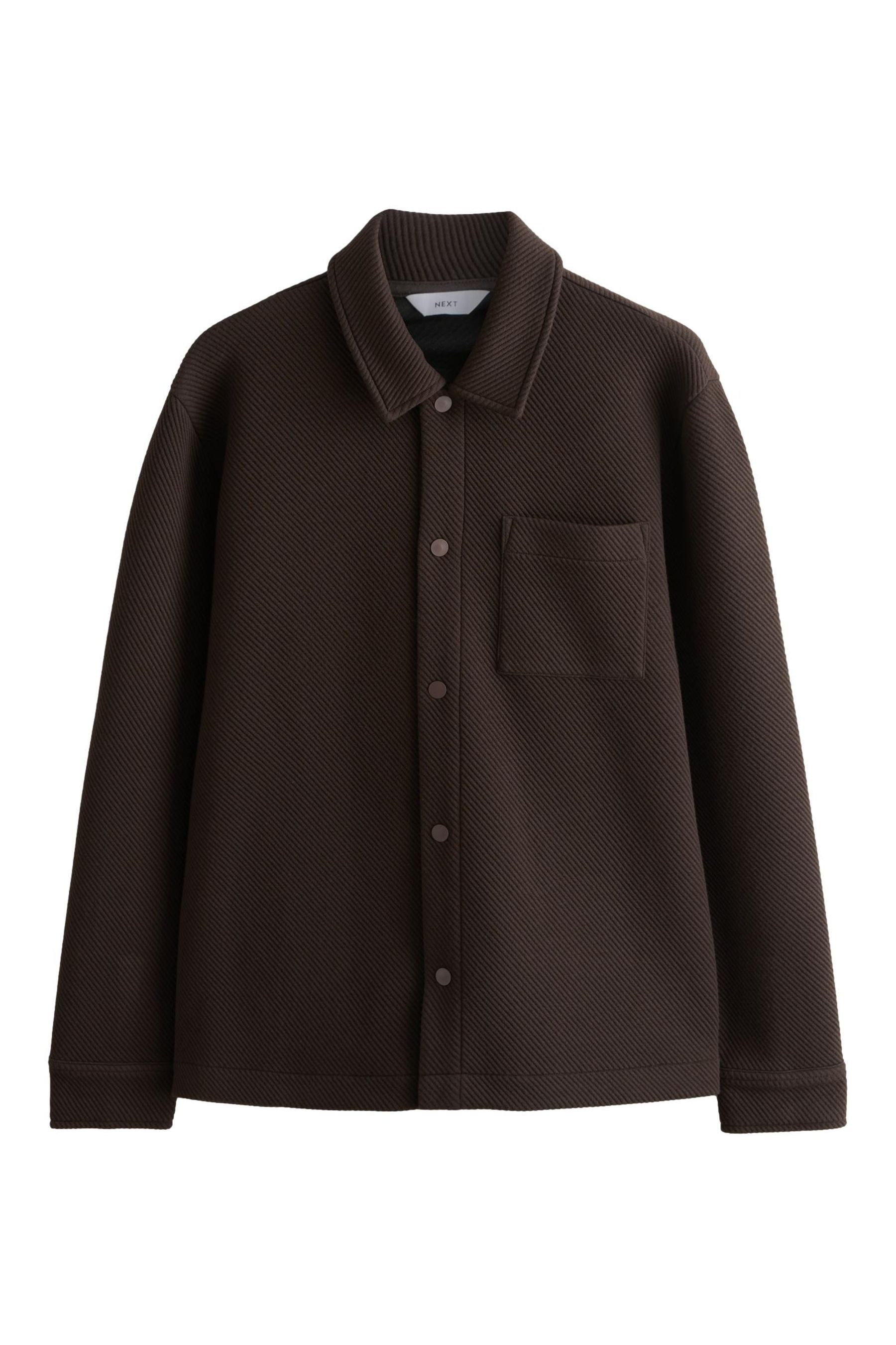 Hemdjacke Diagonal strukturierte Jersey-Hemdjacke