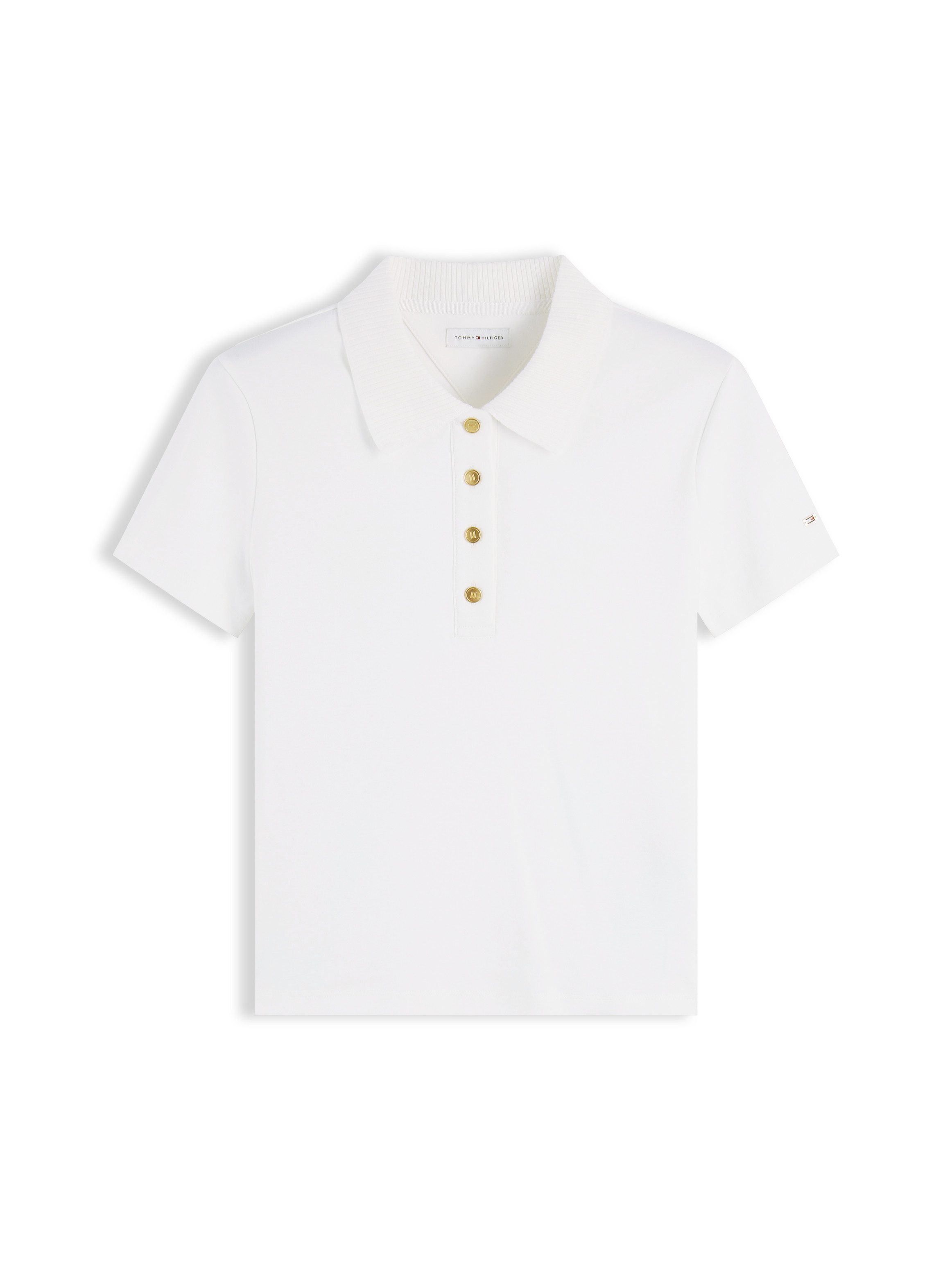 Tommy Hilfiger Poloshirt GOLD BUTTON REG S/S POLO Baumwolle – Bild 5 von 5