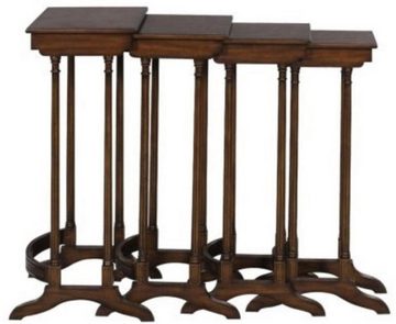 Casa Padrino Beistelltisch Luxus Beistelltisch Braun / Dunkelbraun 37 x 34 x H. 73 cm - Ausziehbarer Mahagoni Tisch