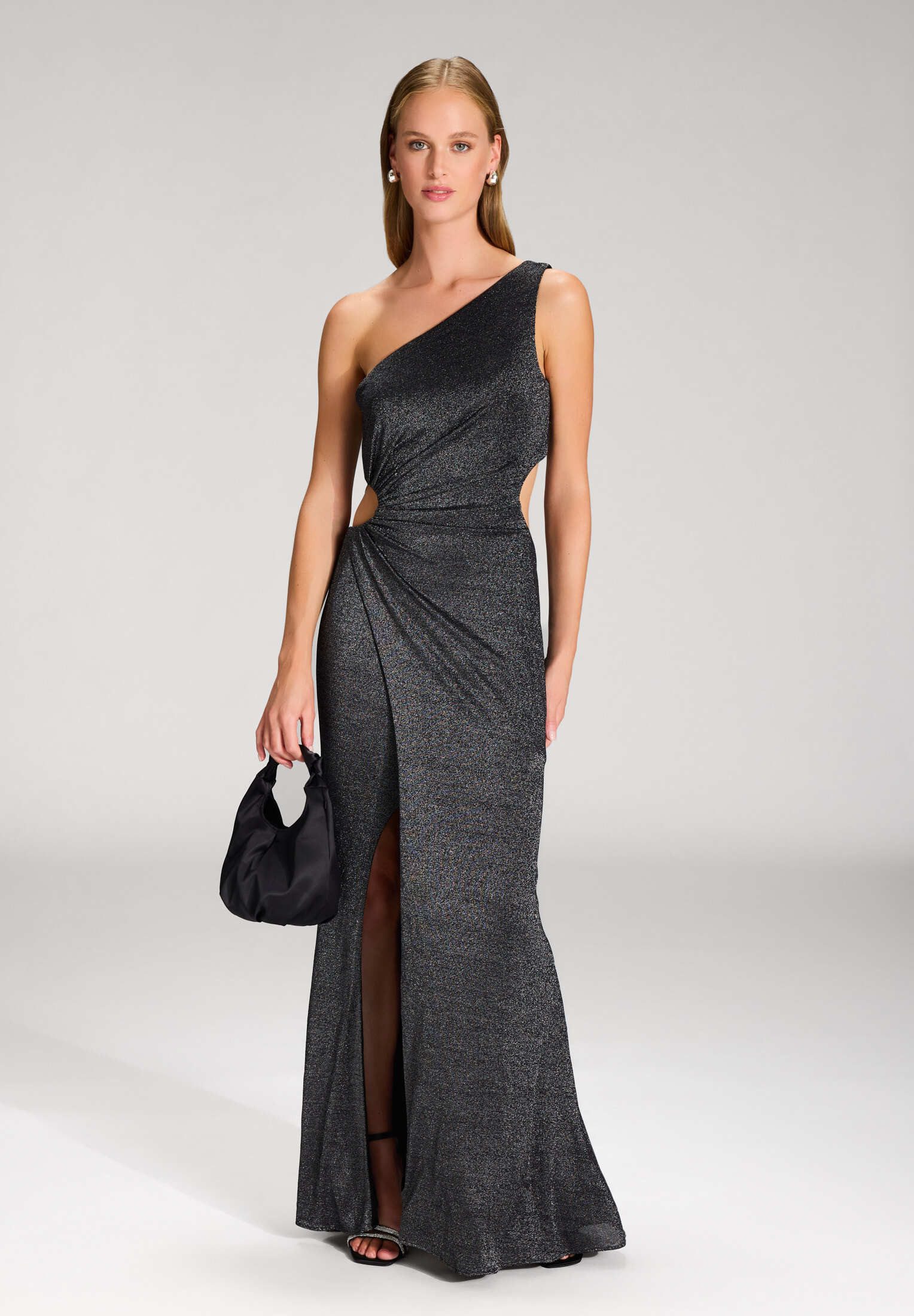 Hey Kyla Abendtasche Handtasche aus Satin, Kurzer Tragehenkel mit Knotendetails