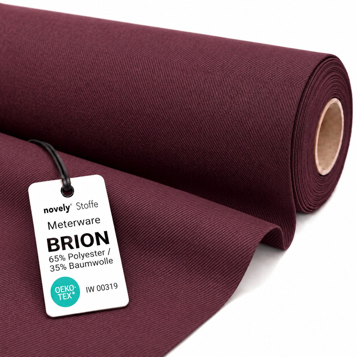 novely® Stoff BRION Mittelschwerer Baumwoll-Mix Twill Meterware, Baumwoll-Mischgewebe, Reißfest, Zertifiziert, Meterware, 1lfm
