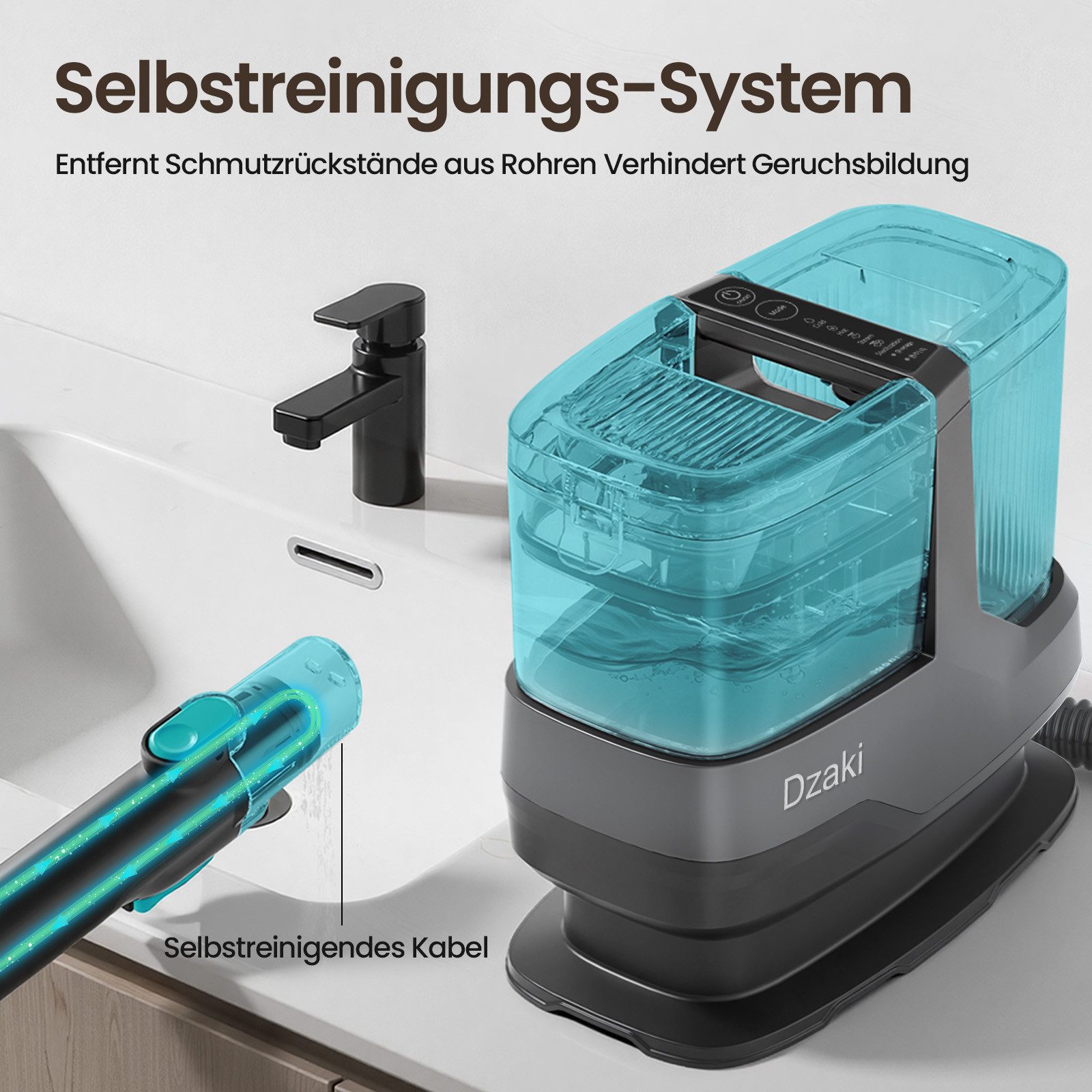 INSE Wasch-Sauger Teppichreinigungsgerät 25KPa 4-in-1 Teppichreiniger, 1800W Nasssauger, 1800 W, Polsterreiniger Gerät,Heiz-und-Sterilisationsfunktion mit LED-Anzeige