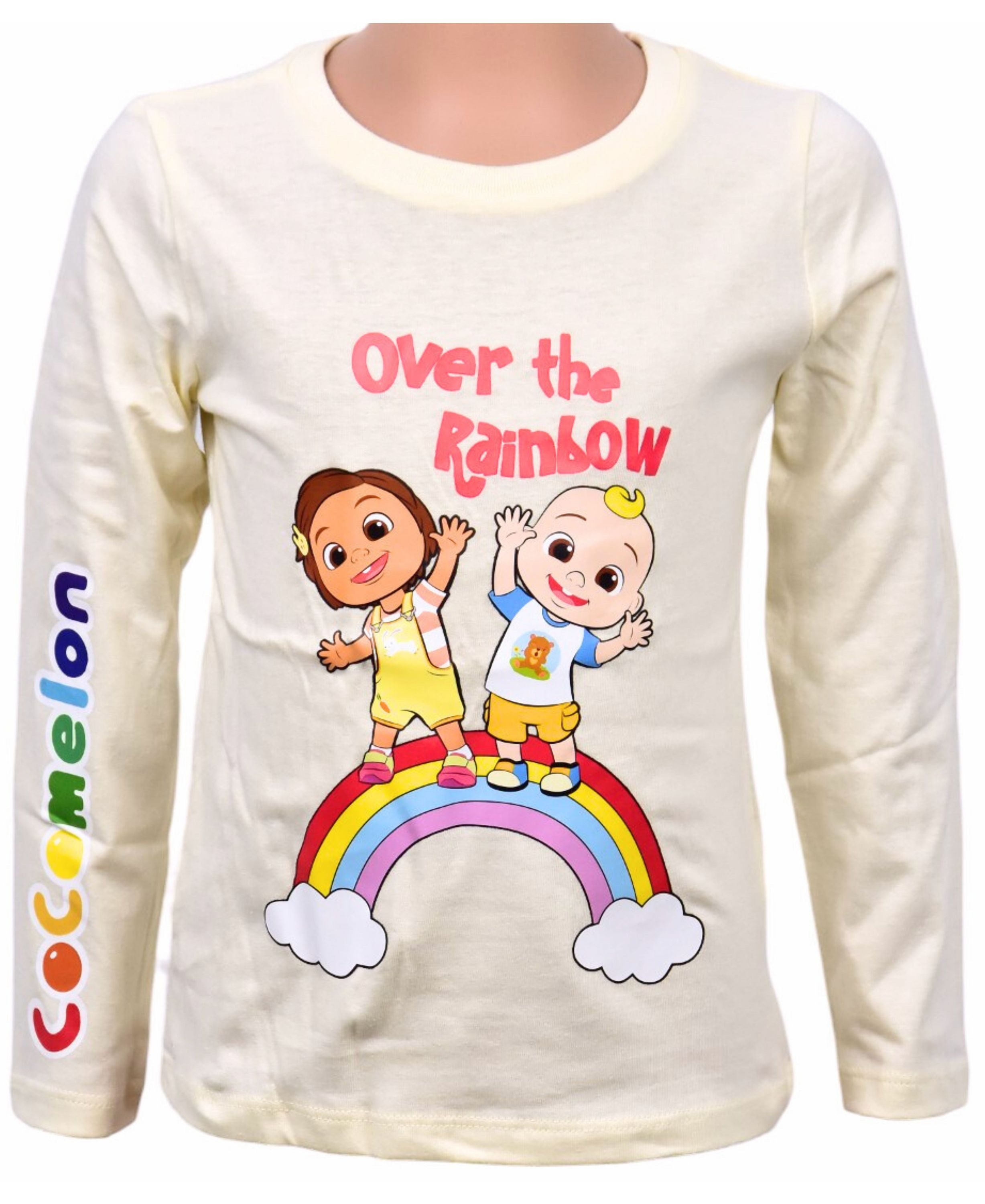 COCOMELON Langarmshirt Over the Rainbow Mädchen Shirt aus Baumwolle Gr. 92- 104 cm