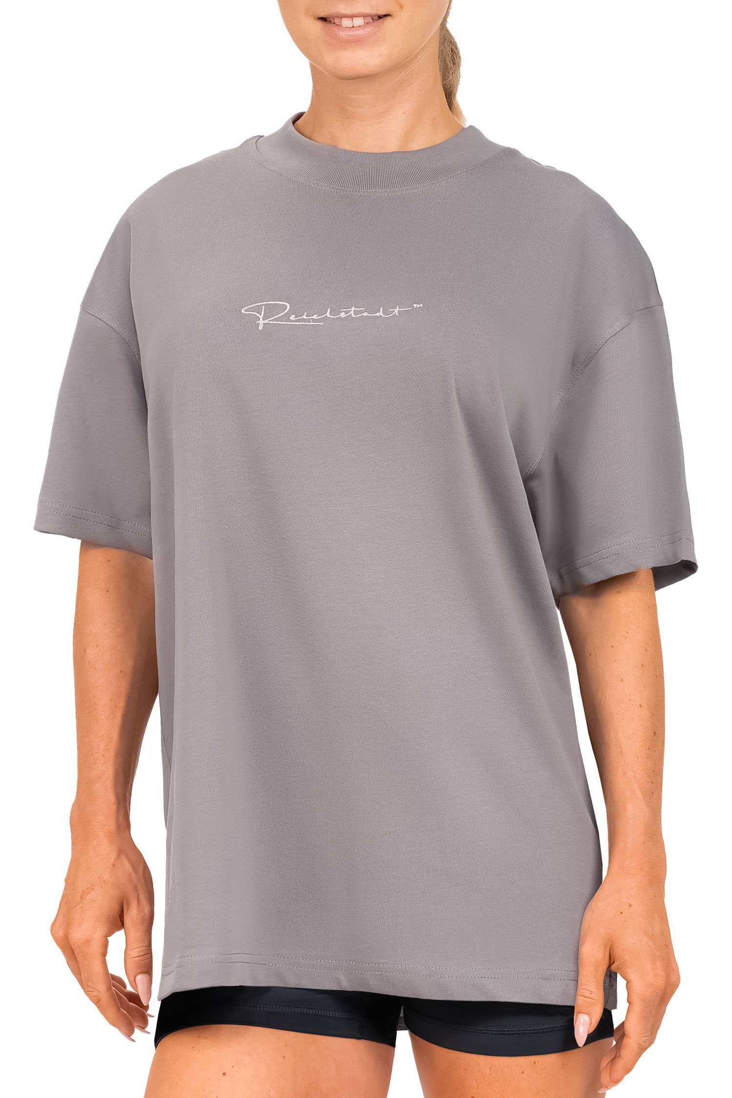 Reichstadt Oversize-Shirt Casual Oversize Shirt 23RSW044 Dark Grey S mit Stitching am Kragen