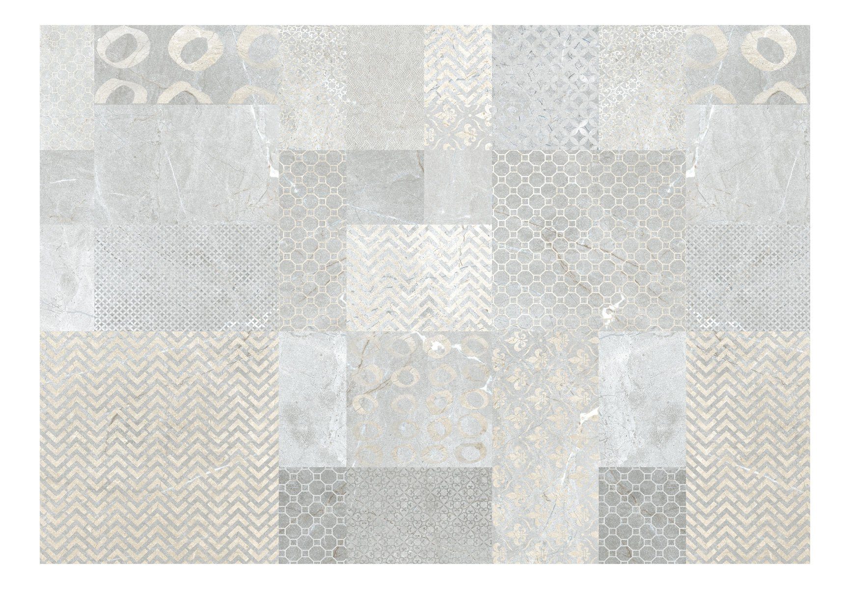KUNSTLOFT Vliestapete Ornamented Floor 1x0.7 m, halb-matt, lichtbeständige Design Tapete