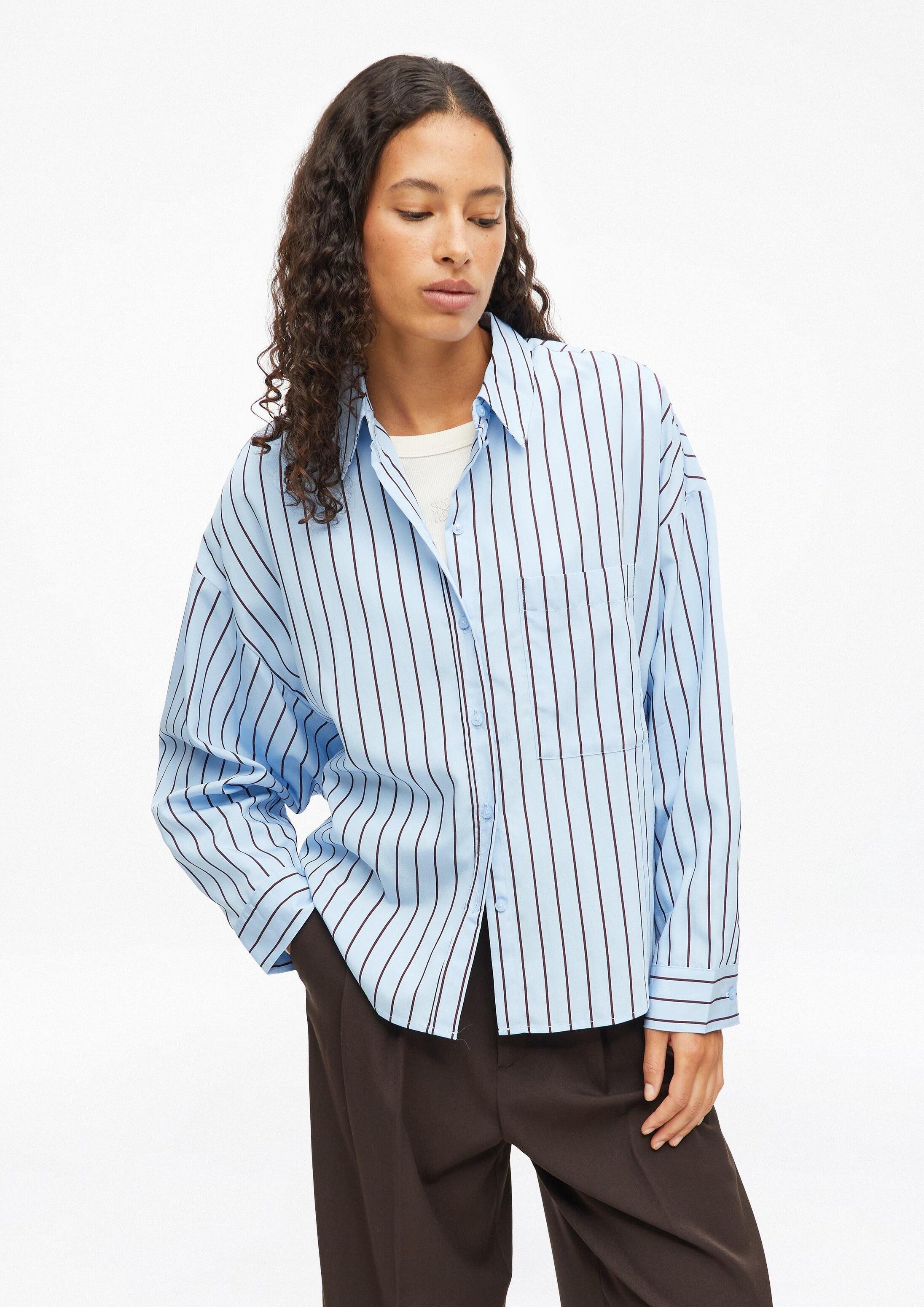 s.Oliver Langarmbluse Bluse s.Oliver x Heidi Klum: Gestreifte Bluse im Relaxed Fit