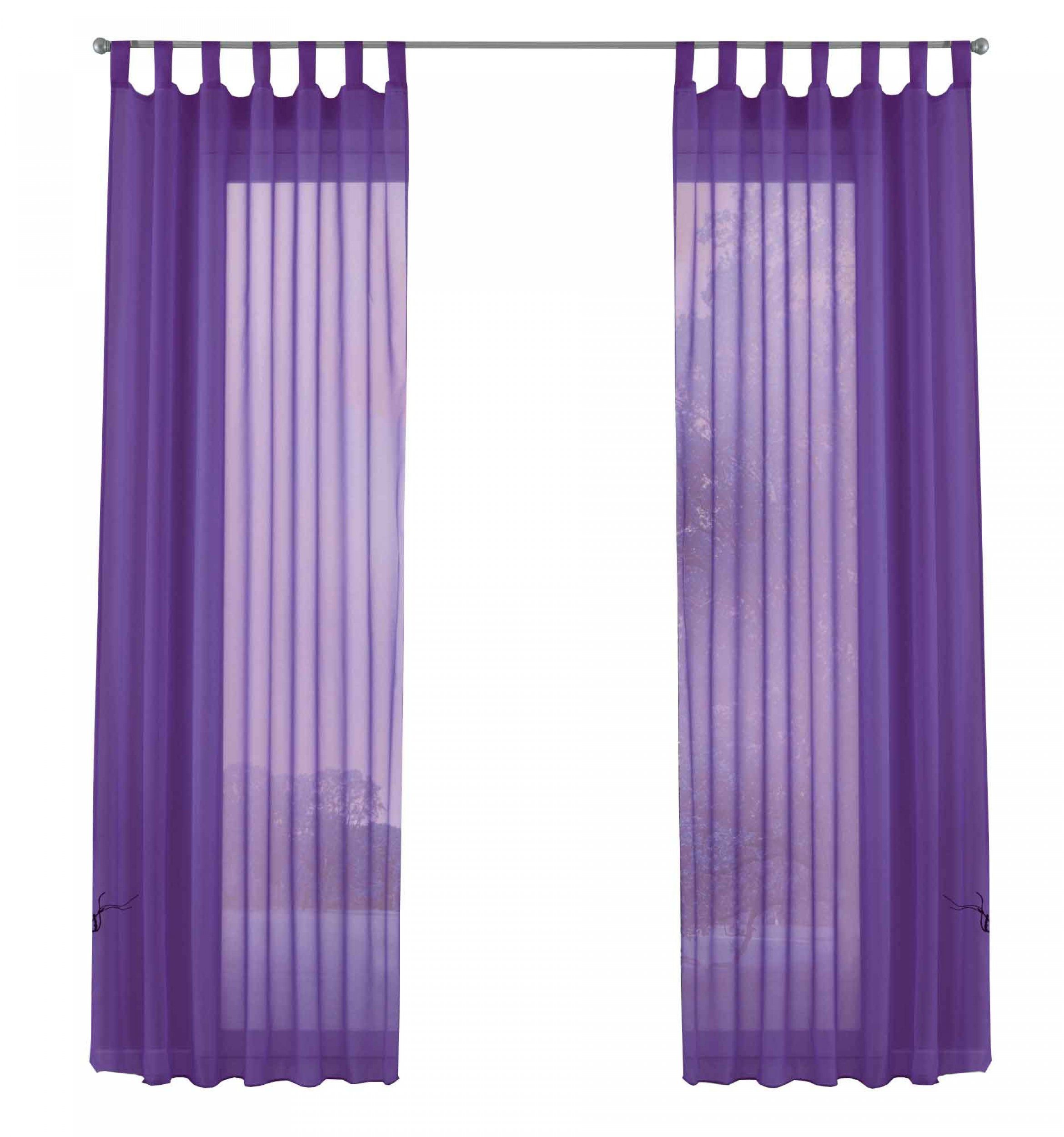 Gardinenbox Gardine (2 St), Schlaufen, transparent, Voile, Transparent Vorhang Set Voile Bleibandabschluss 61000CN