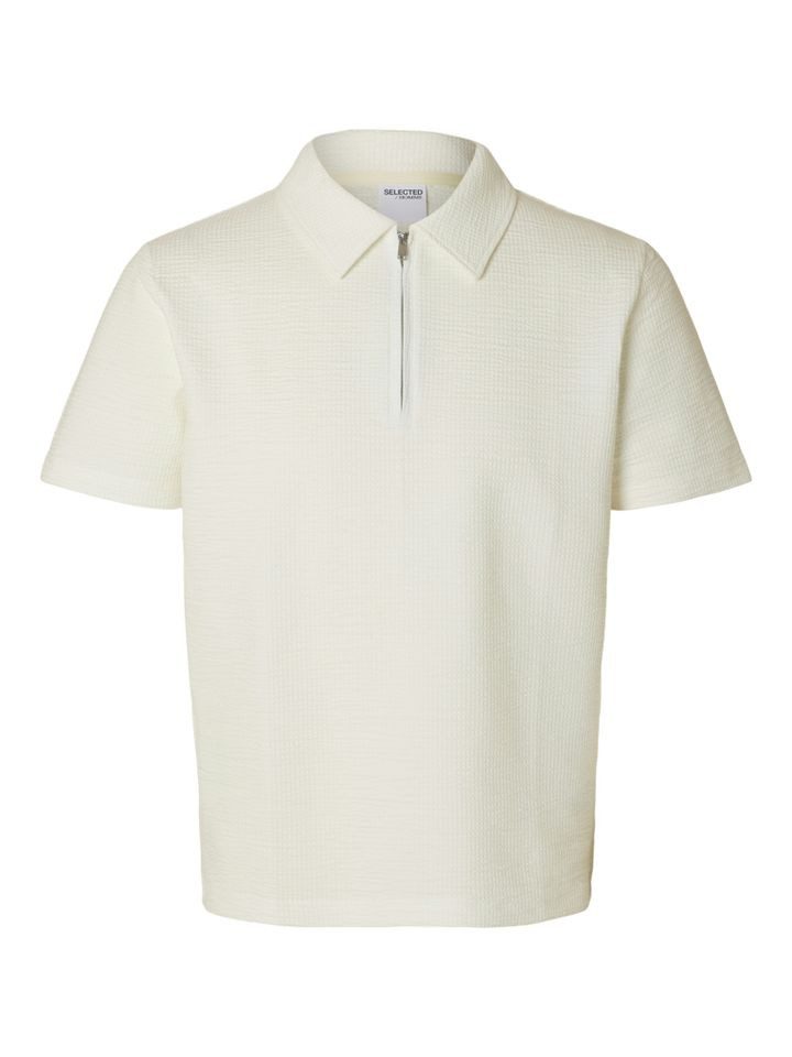 Selected Homme Herren Poloshirt SLHSANDER SEERSUCKER ZIP - Regular Fit günstig online kaufen