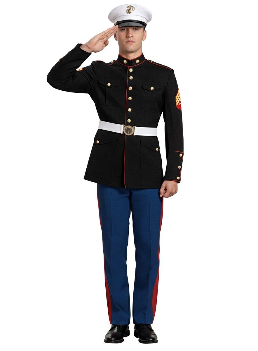 Maskworld Kostüm Marine Kapitän - Karneval Faschingskostüm Herren, Uniform eines amerikanischen Marine-Rekruten
