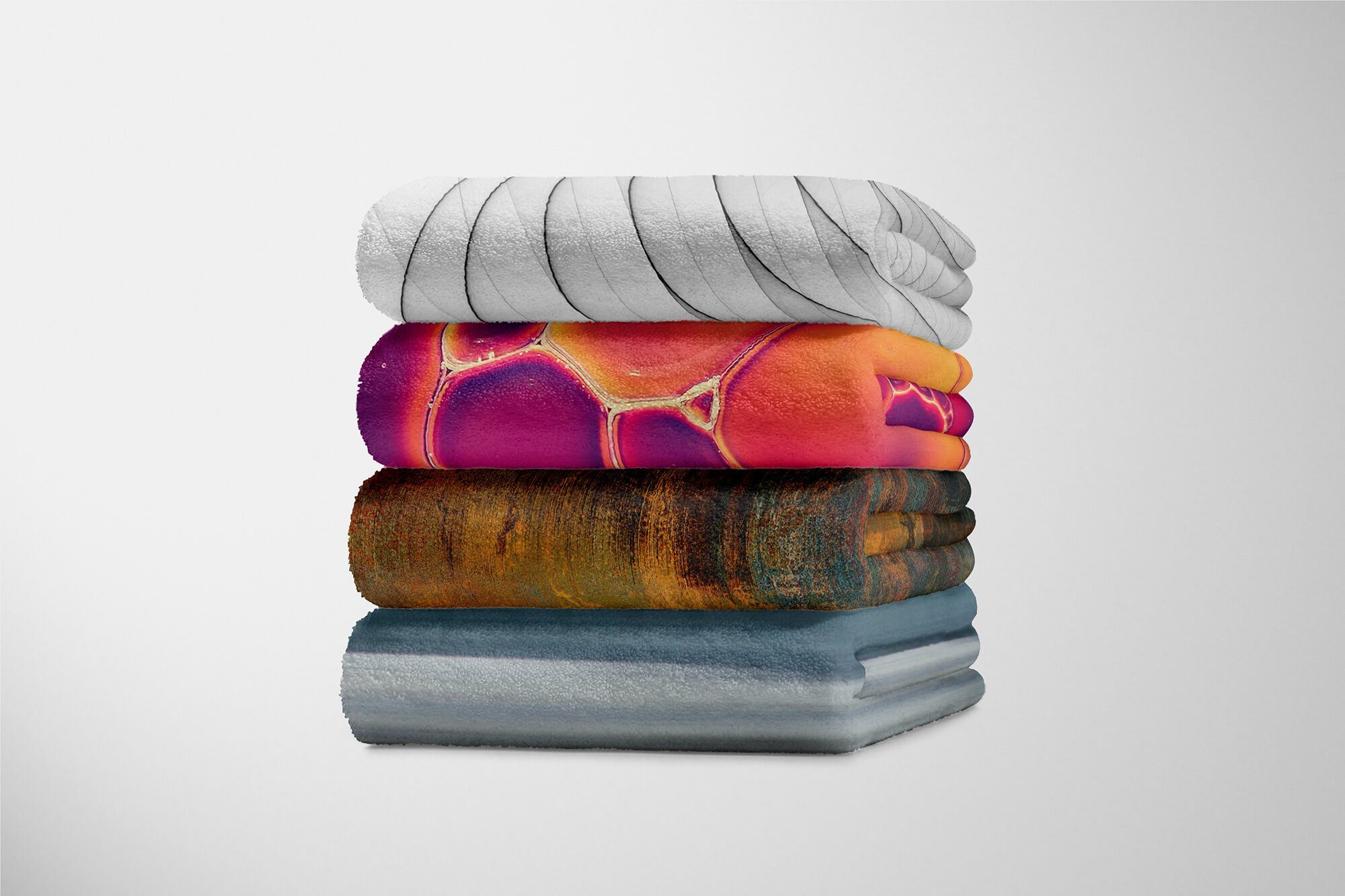 Sinus Art Handtücher Fotomotiv Struktur Baumwolle-Polyester-Mix Handtuch Auffallen, mit Abstrakte Saunatuch (1-St), Kuscheldecke Strandhandtuch Handtuch