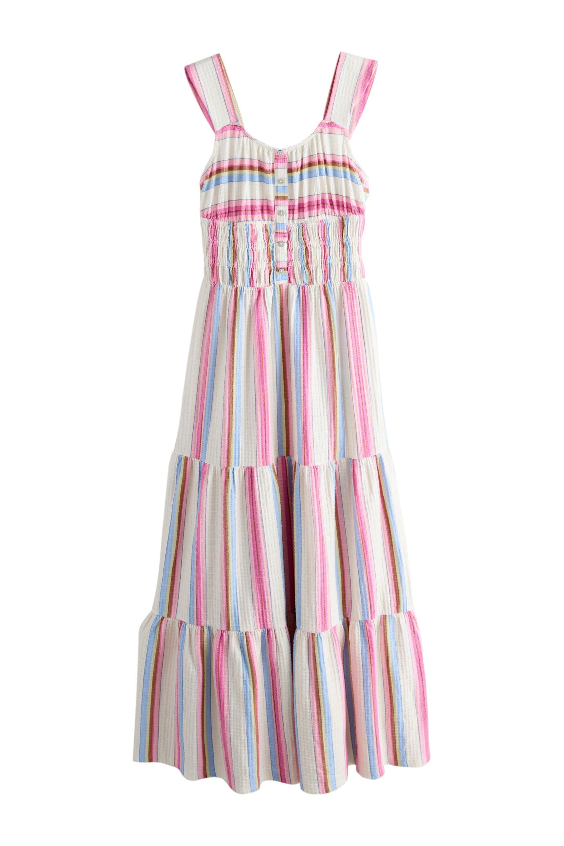 Next Midikleid Ärmelloses Midikleid aus strukturiertem Jersey (1-tlg)