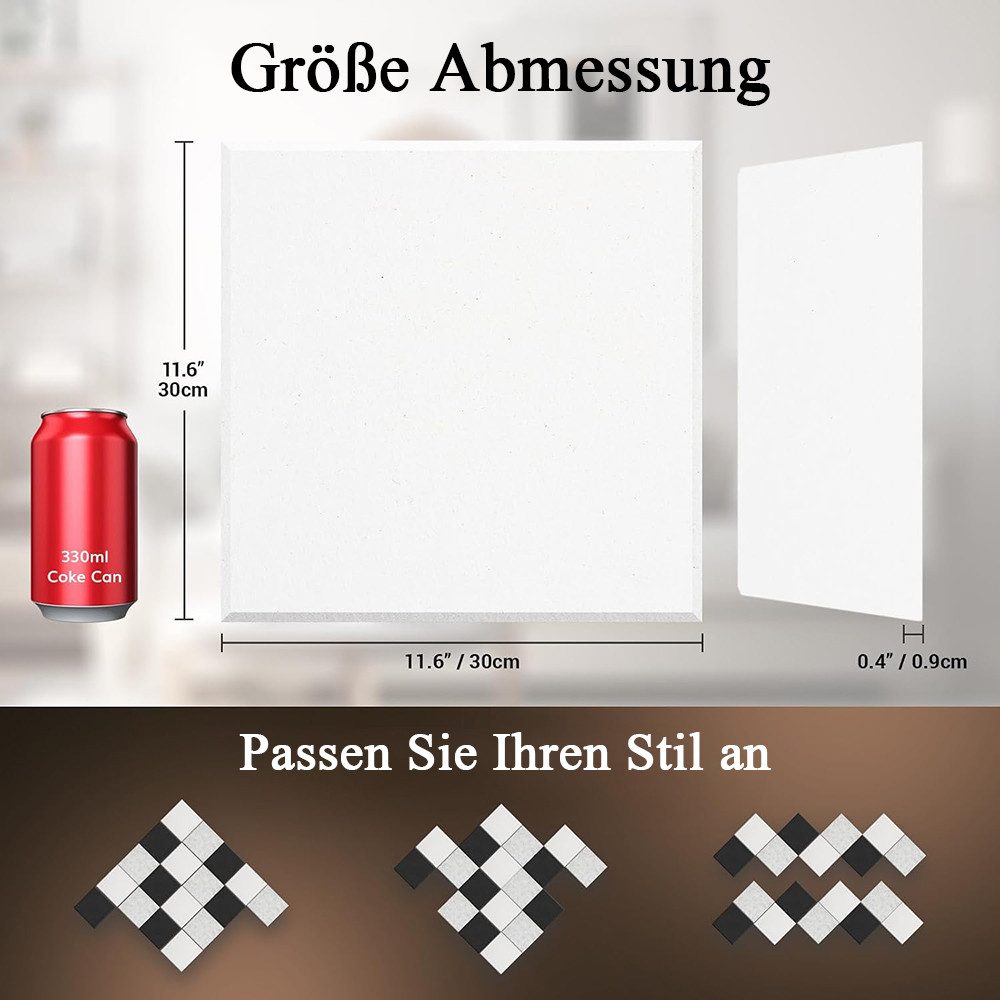 NUODWELL Akustikplatte 12 Stück Akustikplatten Selbstklebend, günstig online kaufen