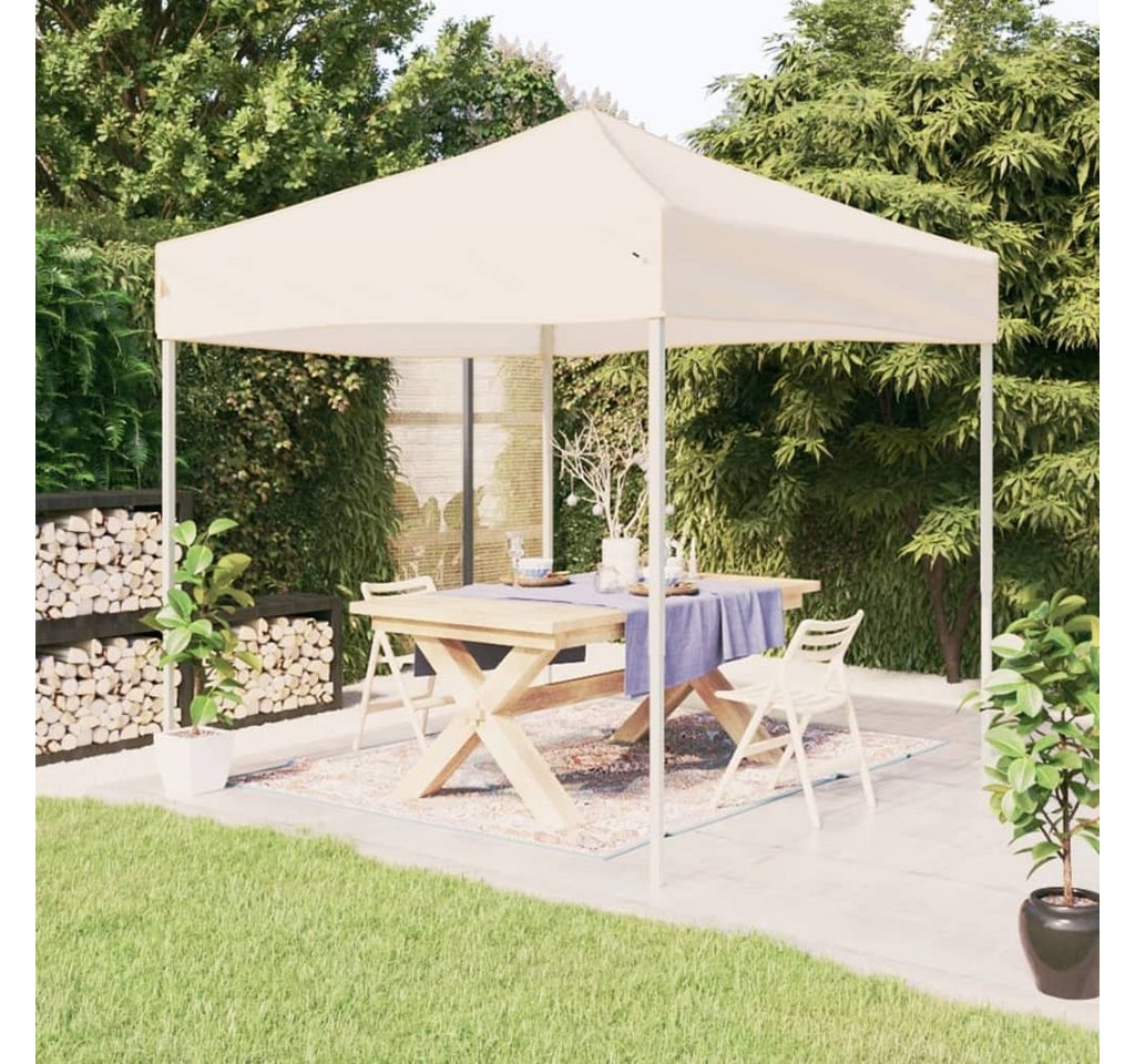 Thumbnail - vidaXL Pavillon Partyzelt Faltbar Creme 2x2 m Garten Pavillon