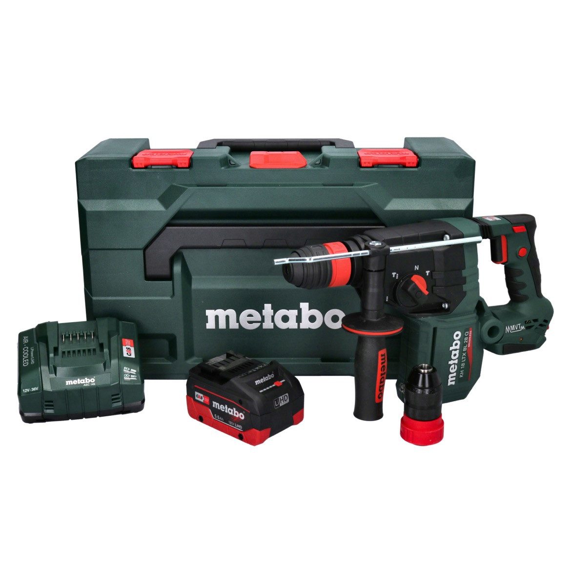 metabo Akku-Bohrhammer KH 18 LTX BL 28 Q Akku Bohrhammer 18 V 3 J SDS plus Brushless + 1x Ak