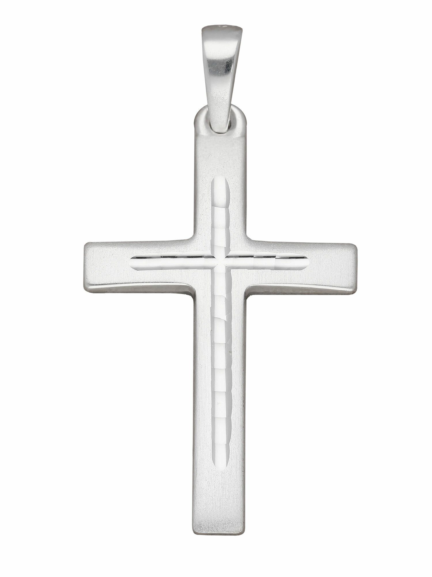 Adelia´s Kettenanhänger 925 Silber Kreuz Anhänger, Silberschmuck für Damen  & Herren, Maße - Breite 16,9 mm - Höhe 25,2 mm