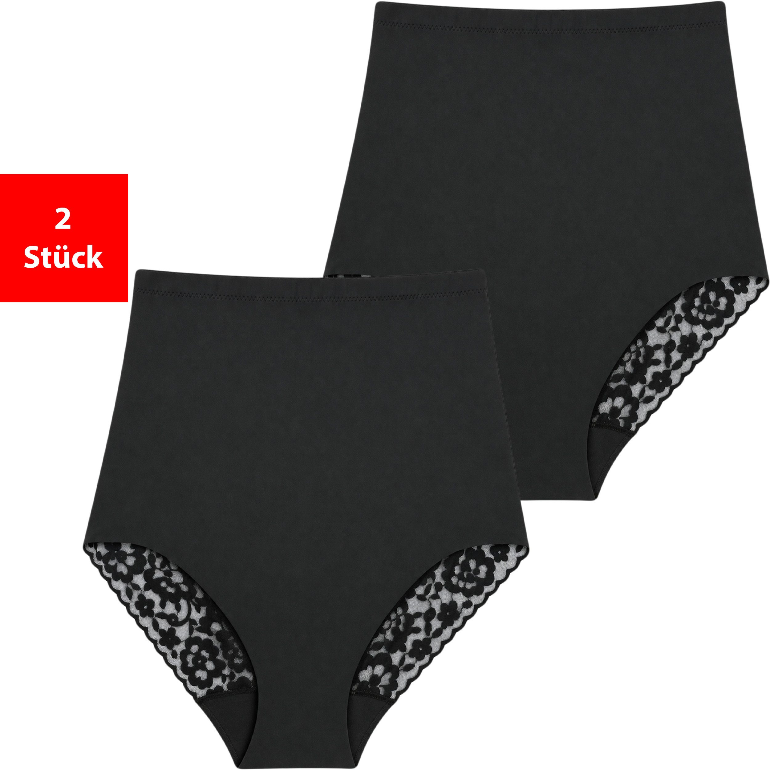 Fashionschmiede Shapingslip Shapewear Damen Unterwäsche Bauchweg 1er-3er Pack Shape Slips (Packung, 2-St., 2er-Pack) Figurformend - Modellierung von Bauch und Taille, extra hoch