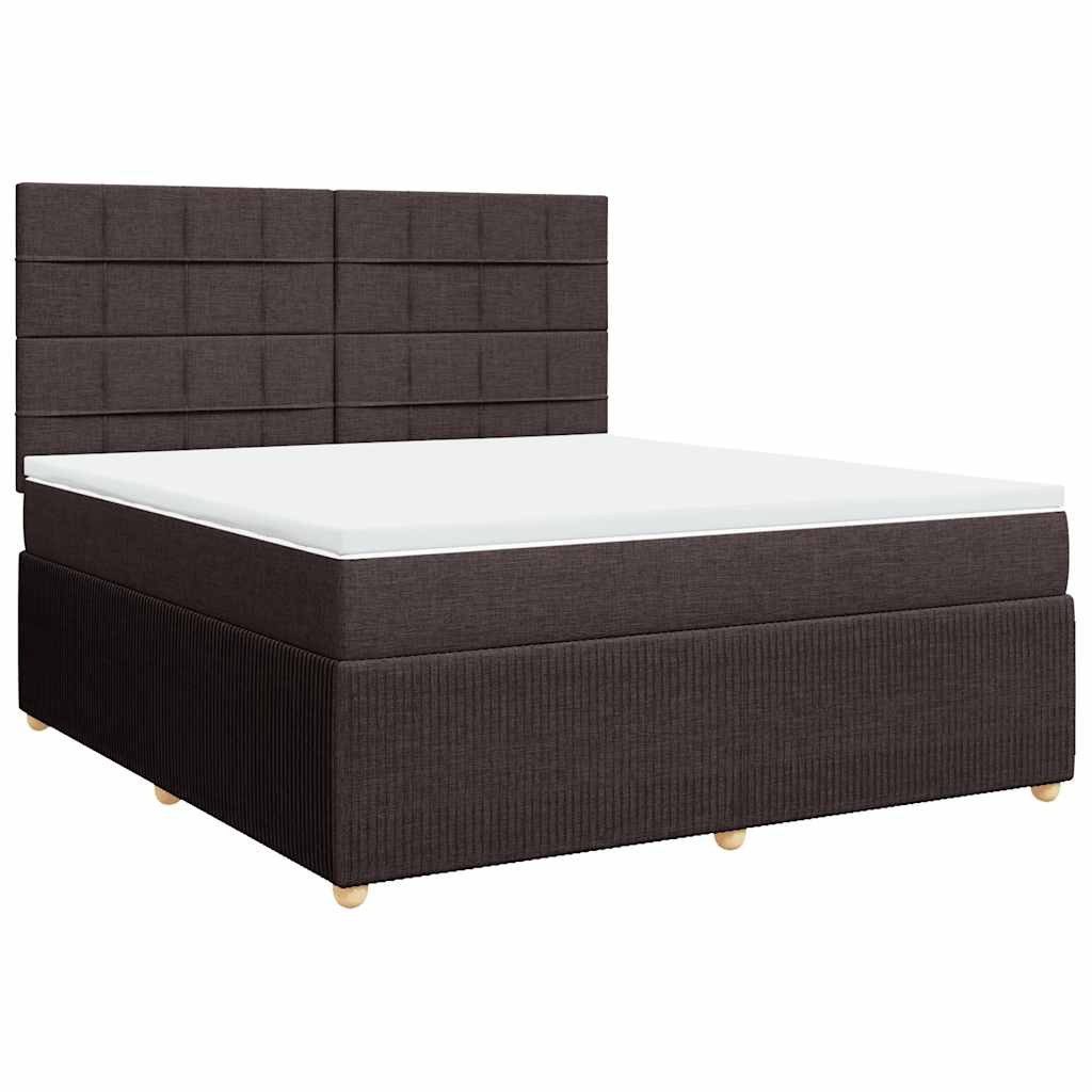 vidaXL Bett Boxspringbett mit Matratze Dunkelbraun günstig online kaufen