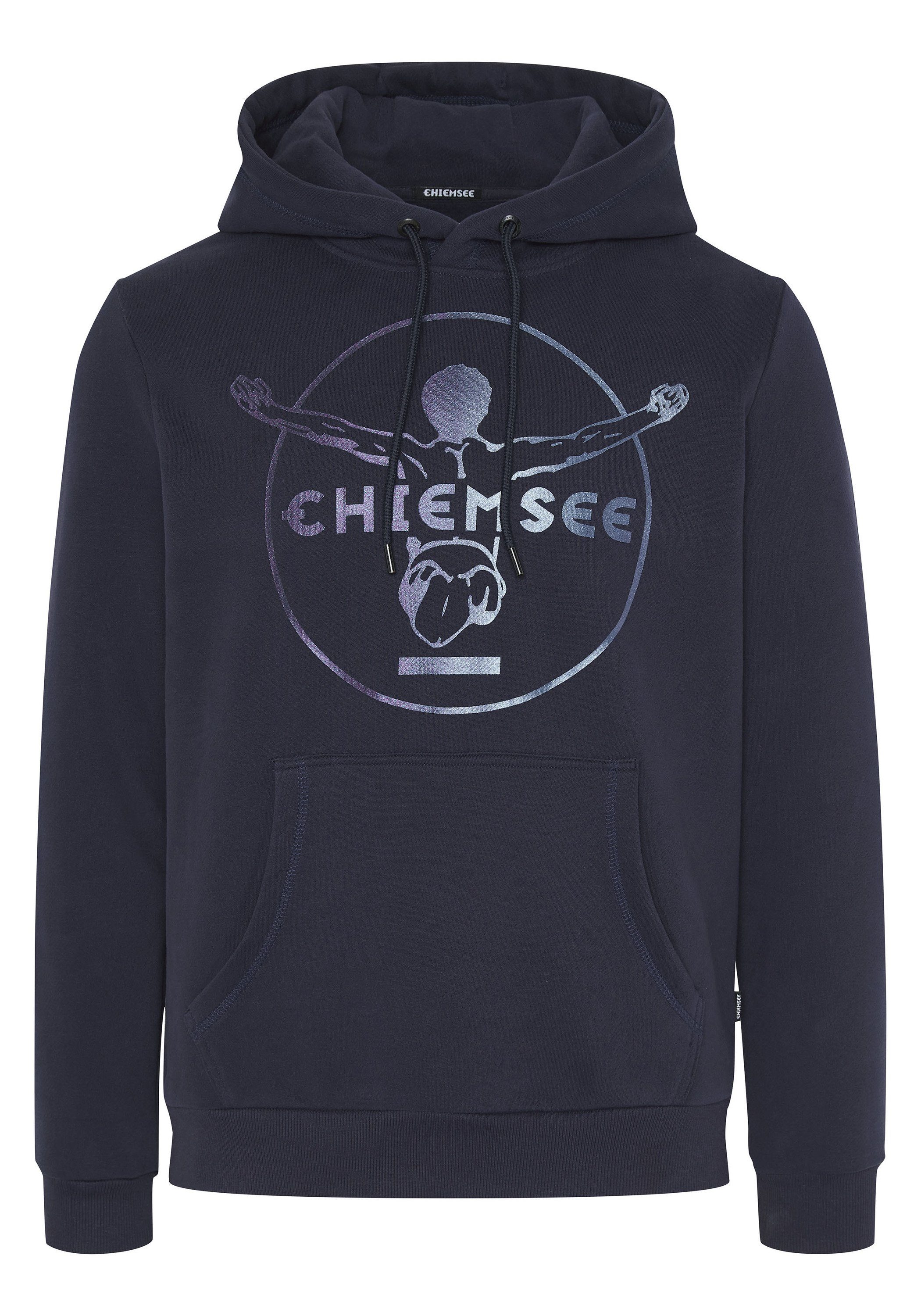 Chiemsee Kapuzensweatshirt Hoodie mit Jumper-Motiv 1 dunkel blau