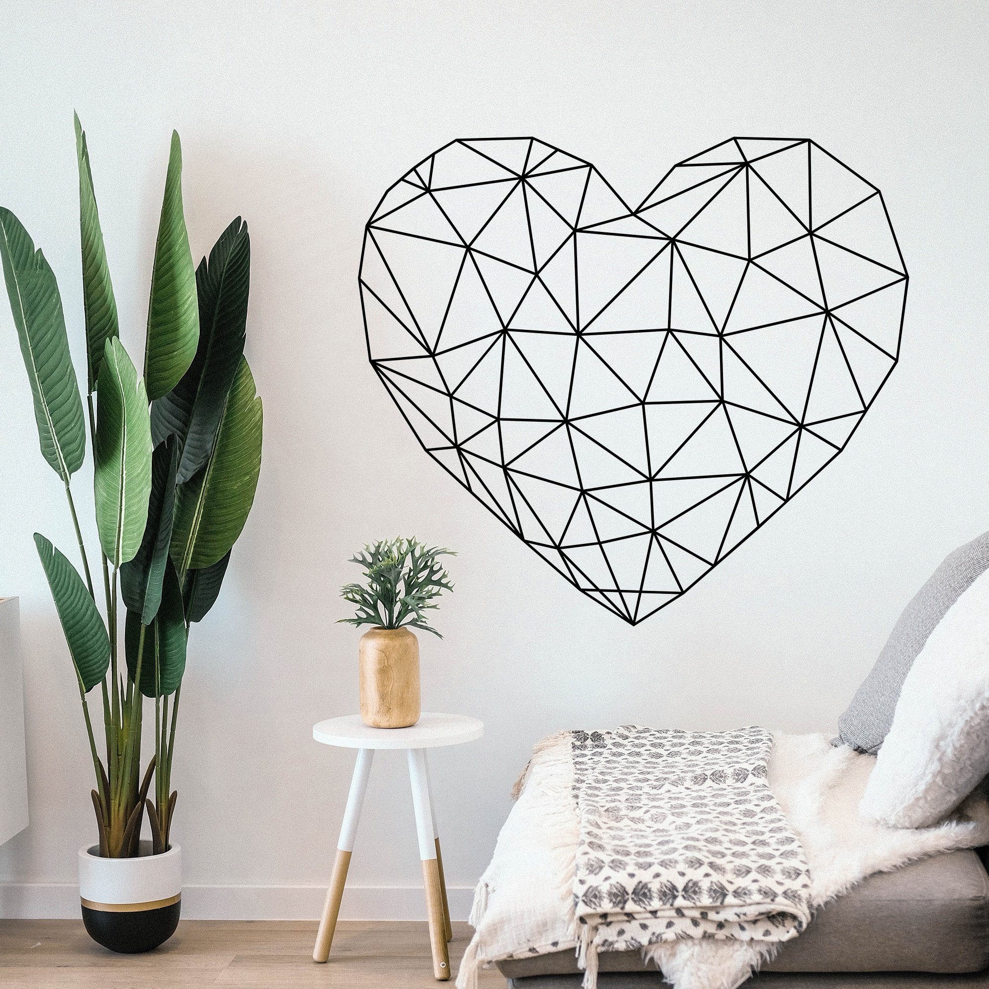 GRAVURZEILE Wandtattoo im Herz Design - Wohnzimmer Kinderzimmer - Wandstick günstig online kaufen