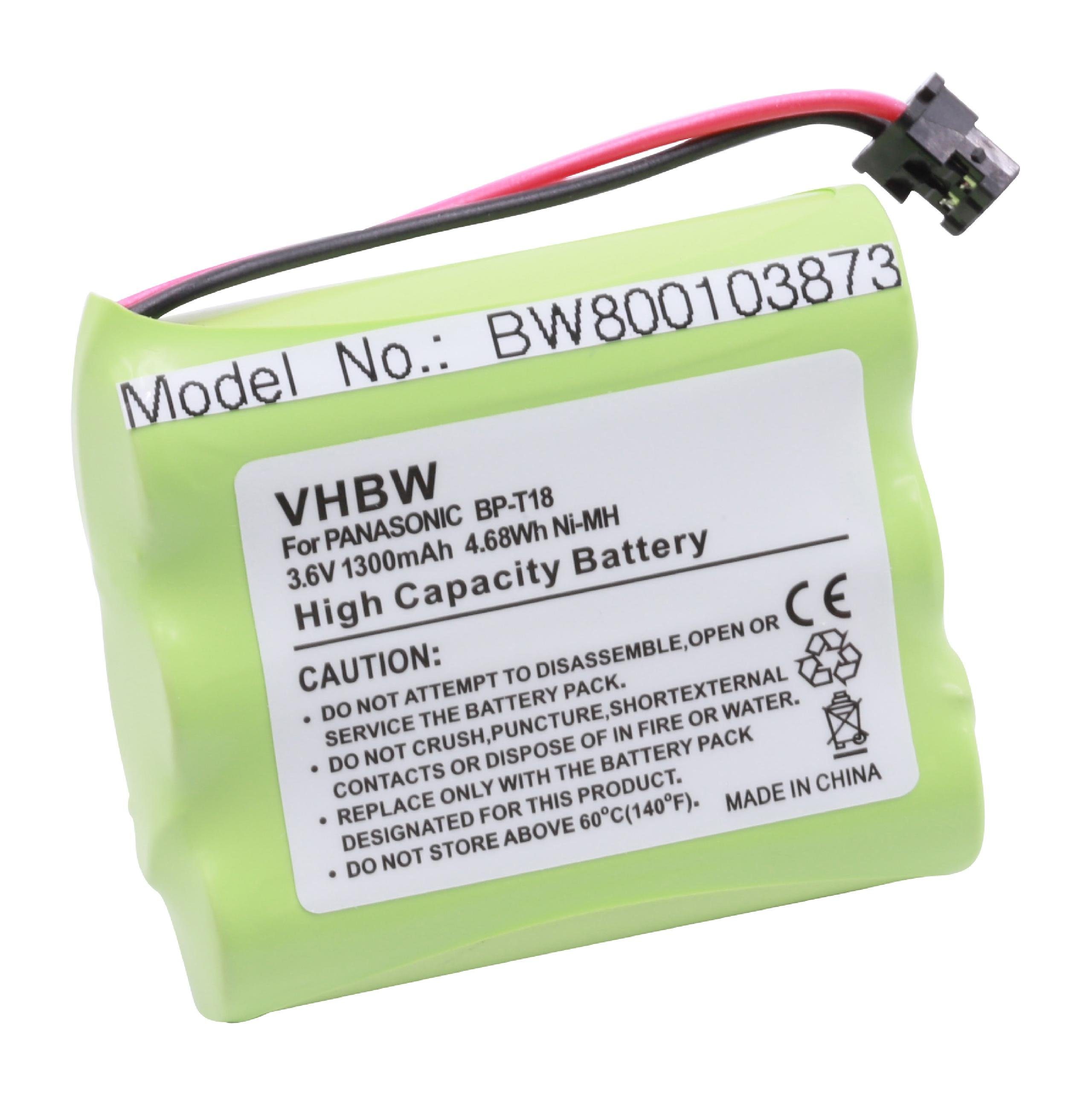 vhbw kompatibel mit Panasonic VA-7020 Akku NiMH 1300 mAh (3,6 V)
