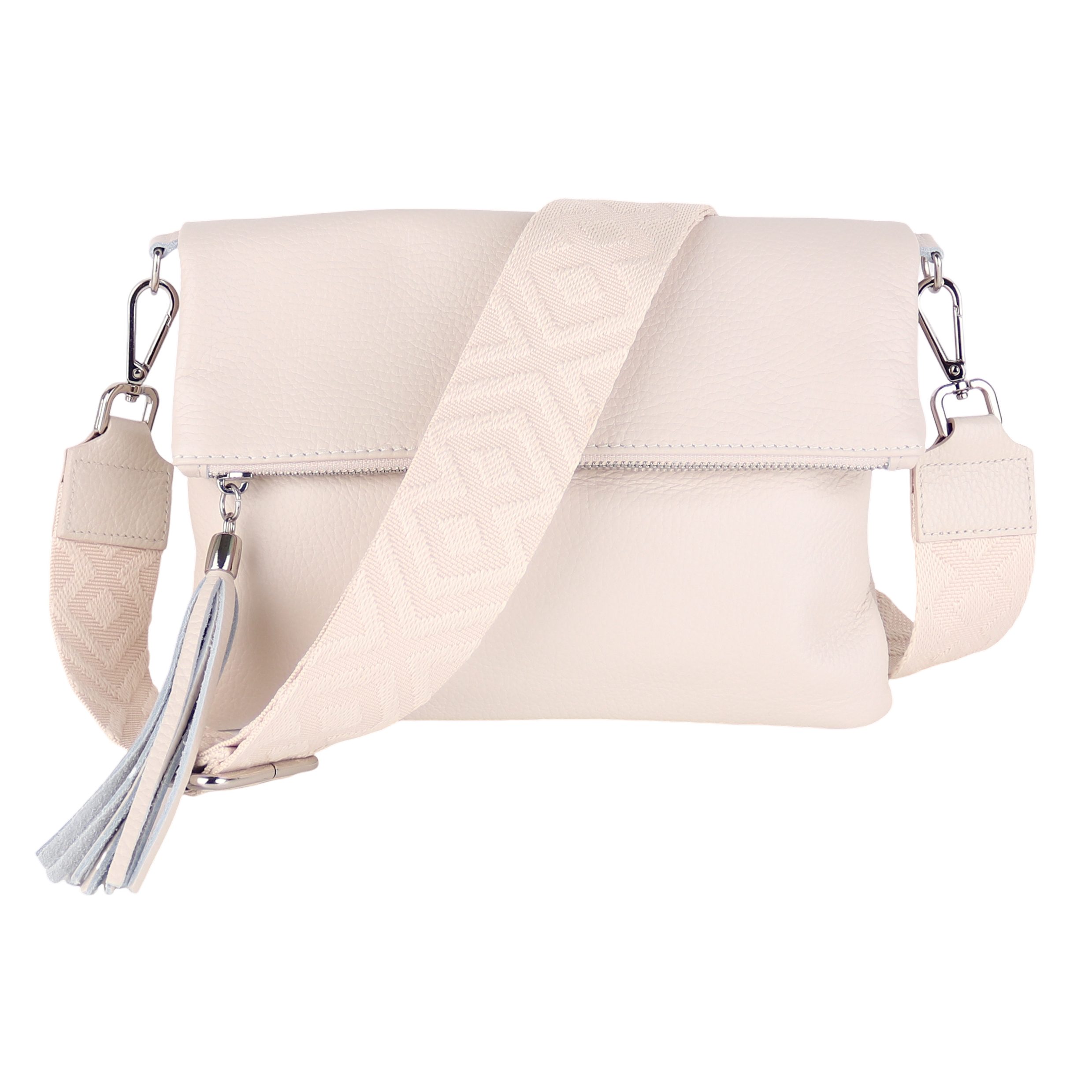 MIRROSI Umhängetasche Damen, Crossbody Bag, Echtleder Made in Italy (1 Tasche 2 Gurte oder Basic Version 1 Tasche 1 Gurt, verstellbaren Schulterriemen), 26x18x2cm (BXHXT)