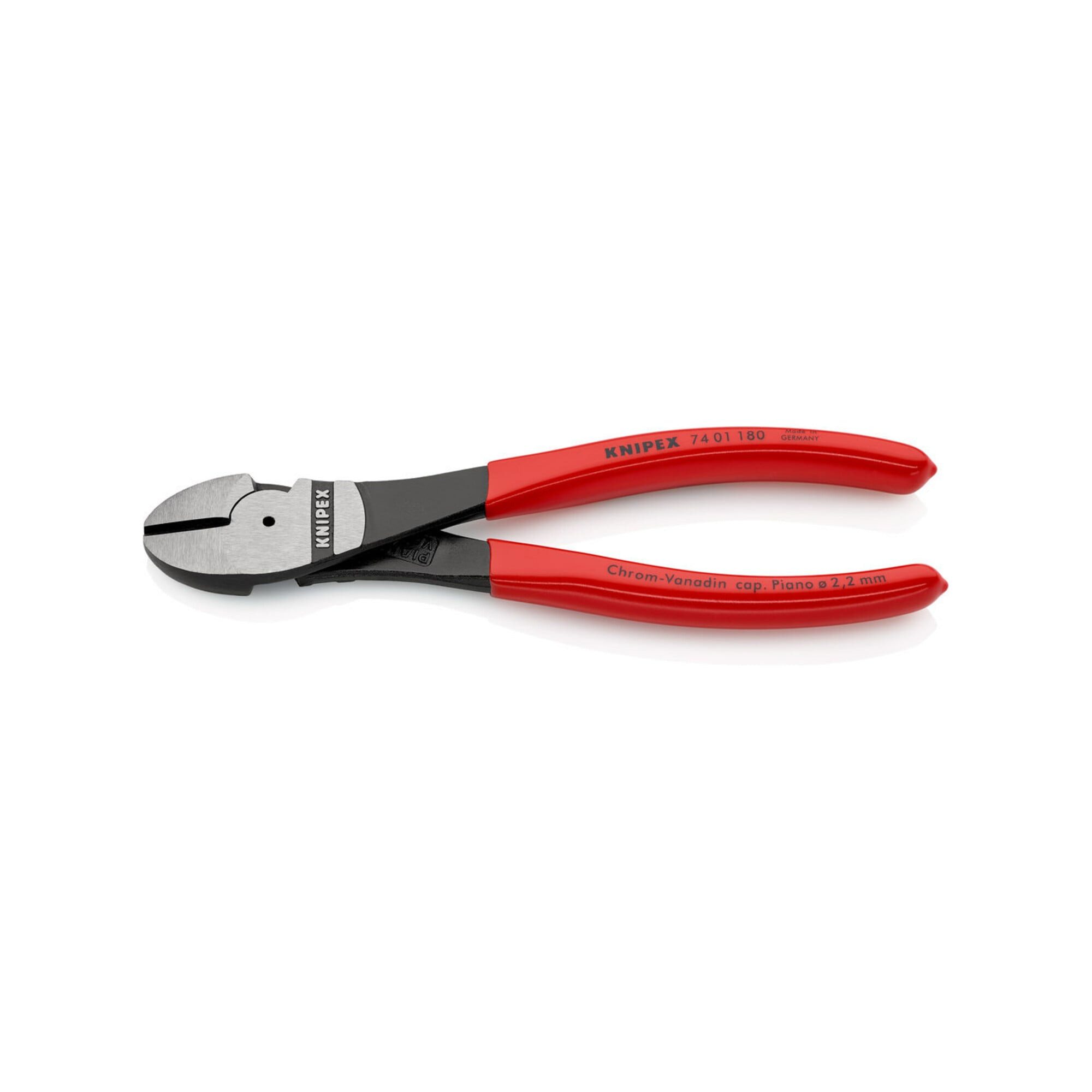 Knipex Seitenschneider KNIPEX 74 01 180 Kraft-Seitenschneider mit Kunststoff überzogen schwar