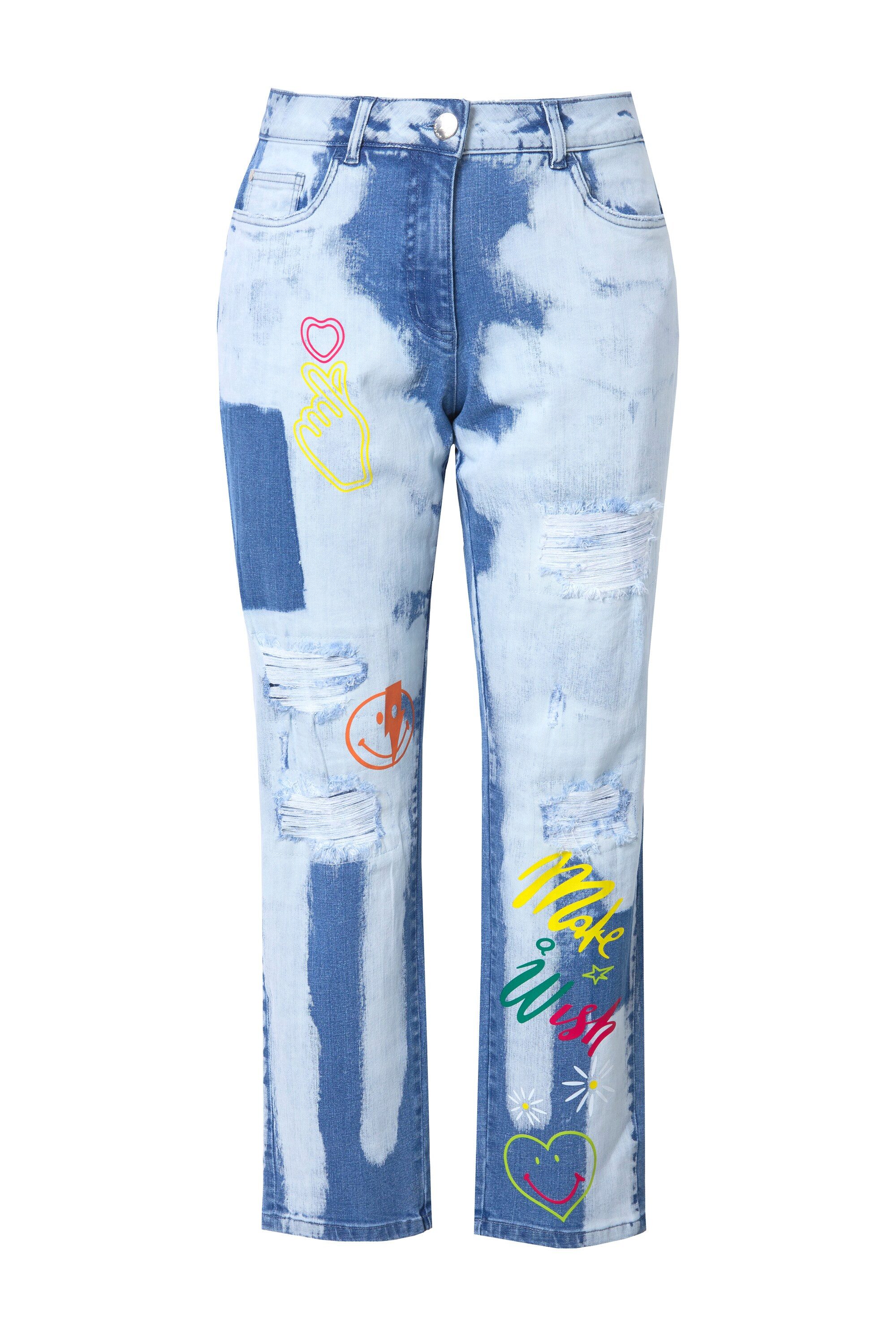 Angel of Style Regular-fit-Jeans Boyfriend-Jeans 5-Pocket bleached destroye günstig online kaufen