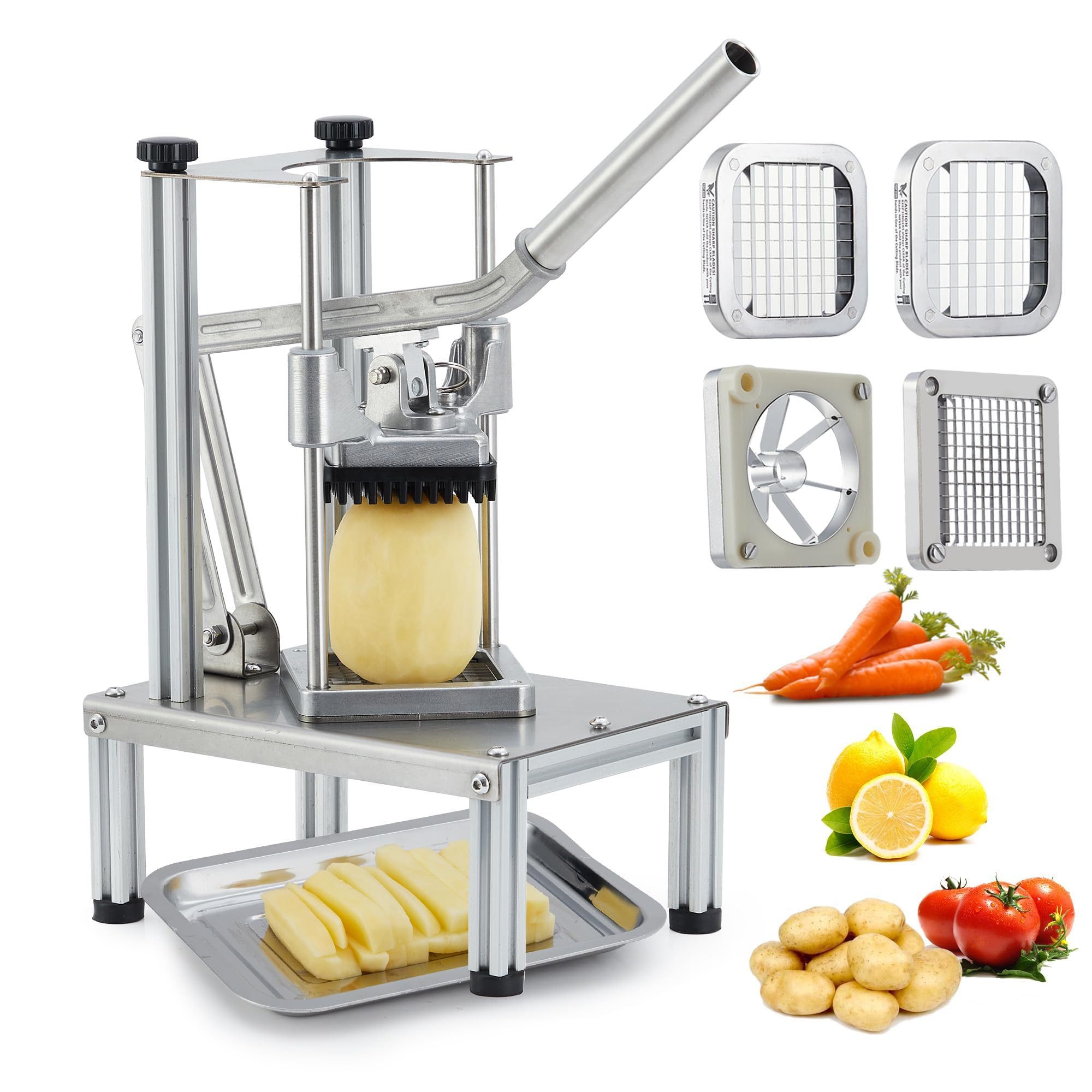GarveeMore Zerkleinerer Gewerbliche Gemüse Chopper Edelstahl Obst Gemüse Cutter