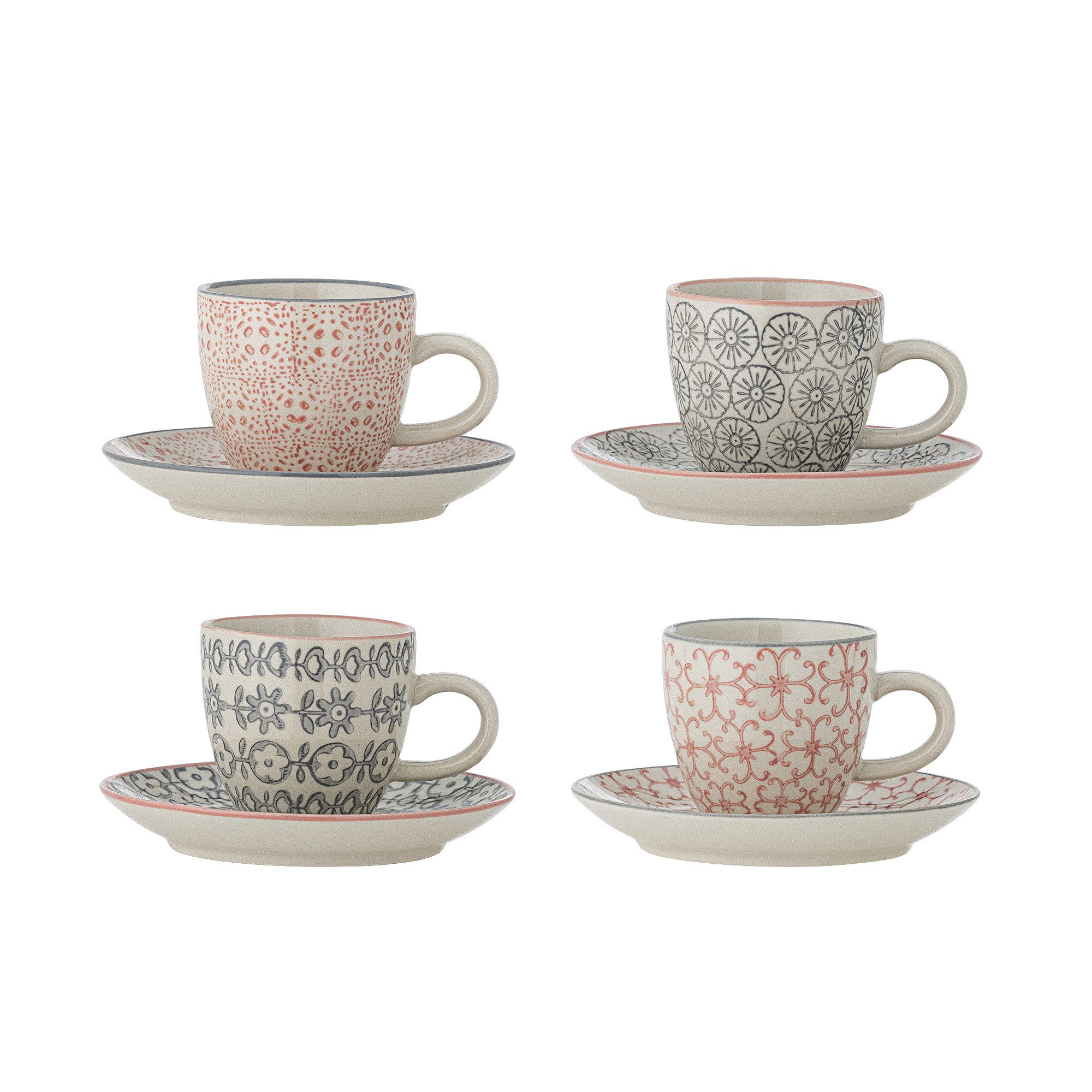 Espressotasse Bloomingville Cécile Espresso Tassen 4er-Set