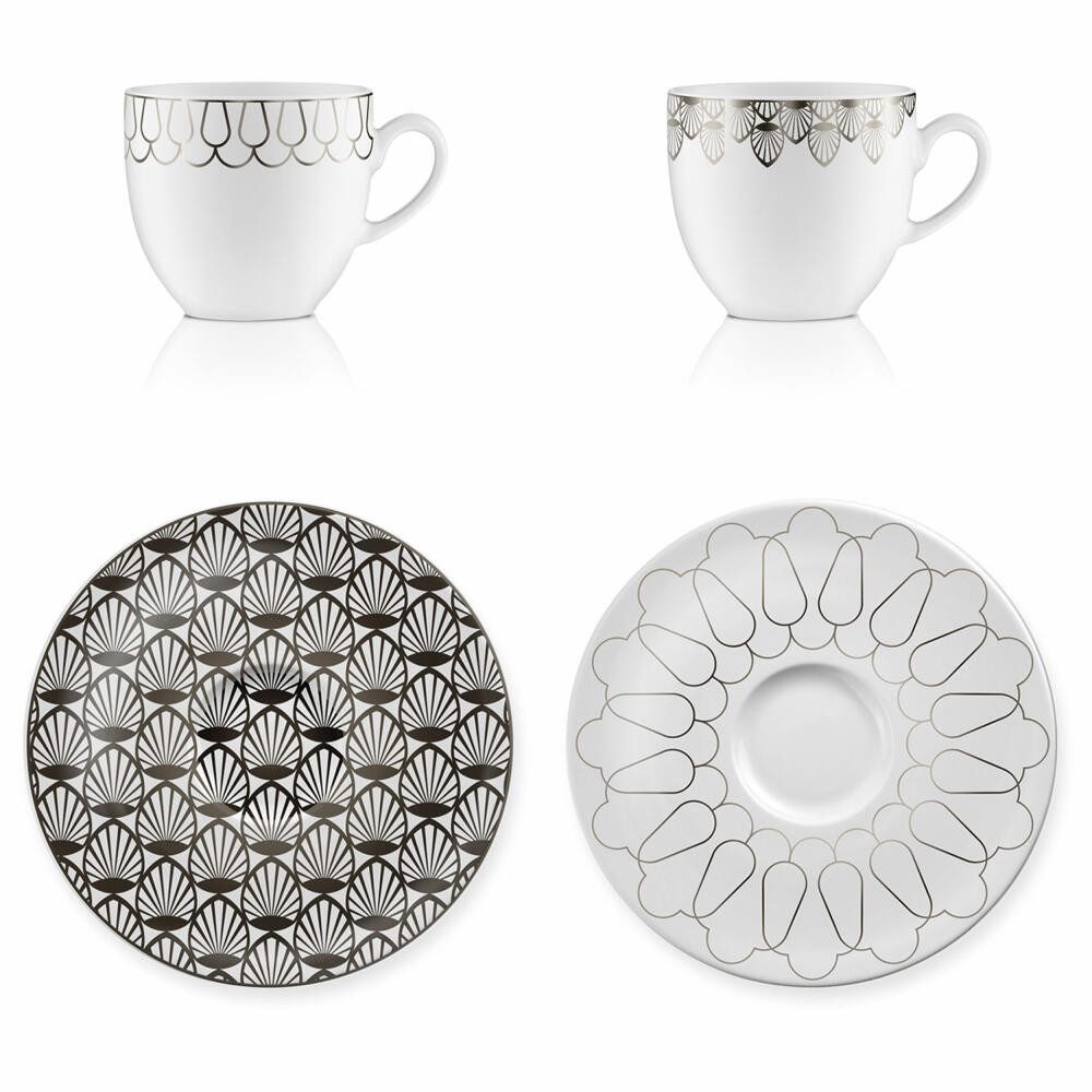 Goebel Espressotasse First.Platin 2er Set, Porzellan