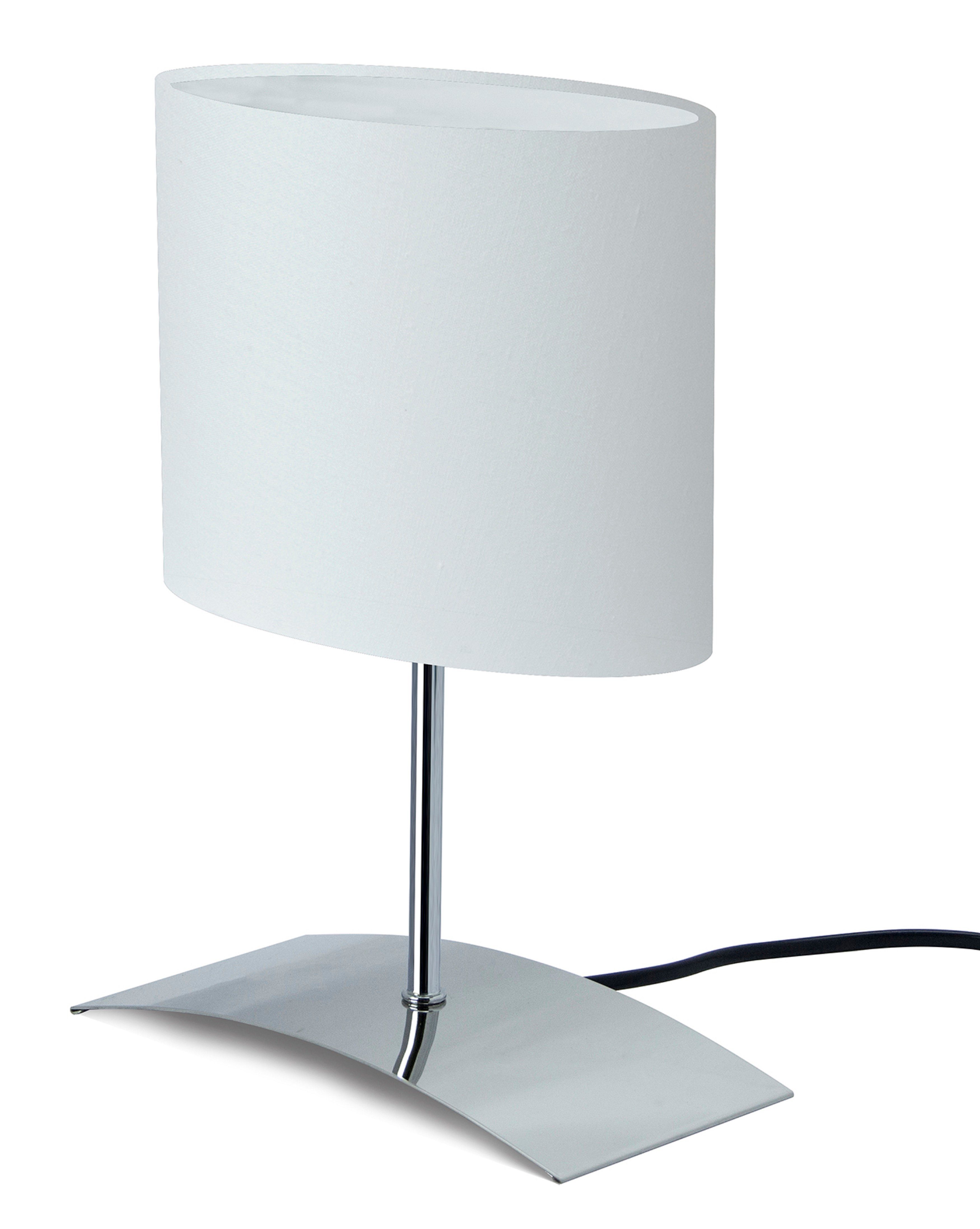 TRANGO LED Nachttischlampe, 2er Pack 2018-04WL LED Nachttischlampe inkl. je 1x E14 LED Leuchtmittel 3000K warmweiß *WHITE HOUSE* Tischleuchte mit Stoffschirm in Weiß, Fensterbank Leuchte, Nachttischlampe für Schlafzimmer