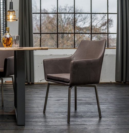 KAWOLA Essgruppe »Cali Stoff grau«, 7-teilig mit Esstisch ...
