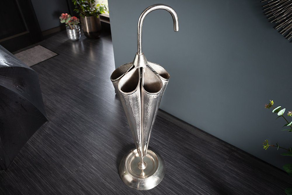 riess-ambiente Schirmständer UMBRELLA 91cm silber (Einzelartikel, 1 St), Flur · Metall · handmade · für Regenschirme · Deko · Skulptur · Design – Bild 3 von 5