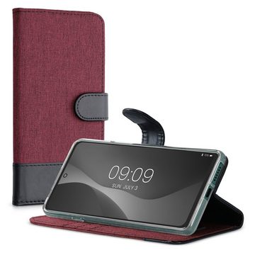 kwmobile Handyhülle Wallet Case für Motorola Edge 20, Hülle mit Ständer - Handyhülle Kartenfächer
