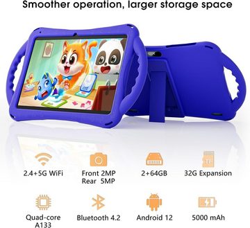 SGIN Kinder's 2 GB RAM Octa-Core bis zu 1,6 GHz Prozessor 5000 mAh Akku Tablet (10,1", 64 GB, Android 12, 2,4 G/5G WiFi, Kinder-Technologie für grenzenloses Lernen und Spielen)