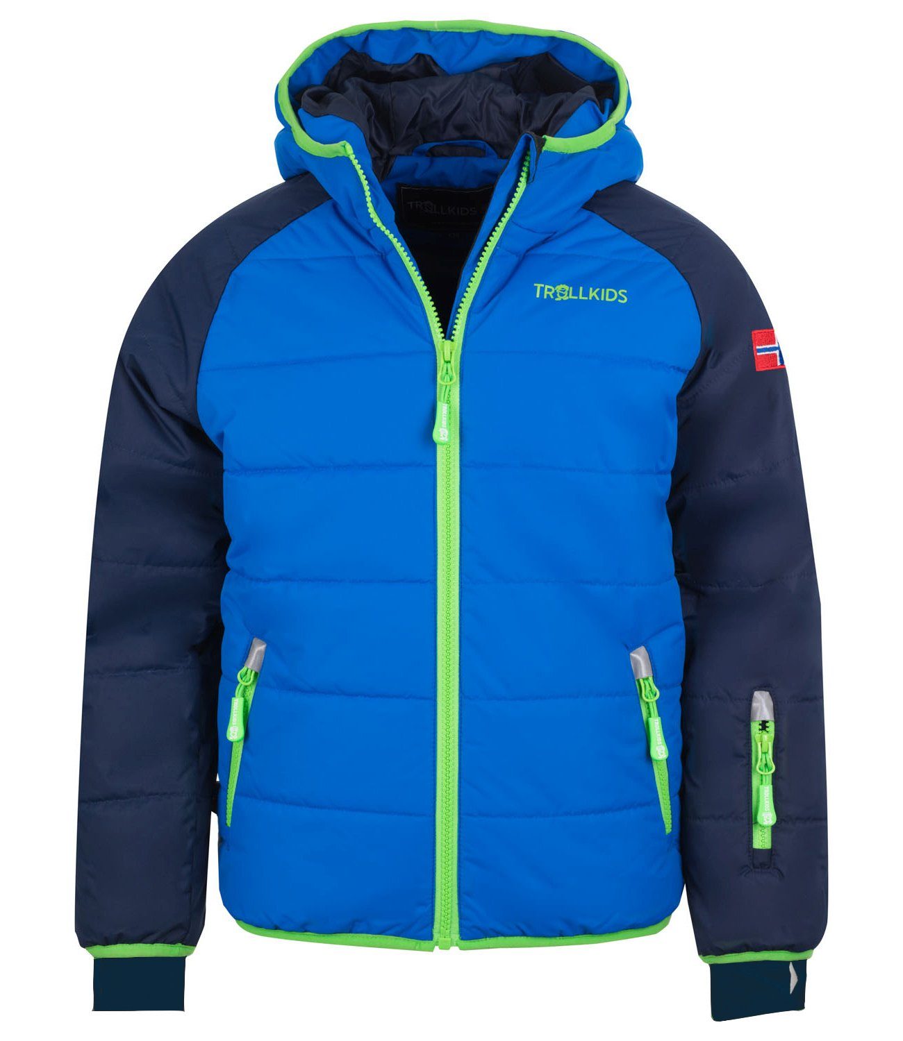 XT Hafjell Winterjacke Marineblau/Mittelblau/Grün TROLLKIDS