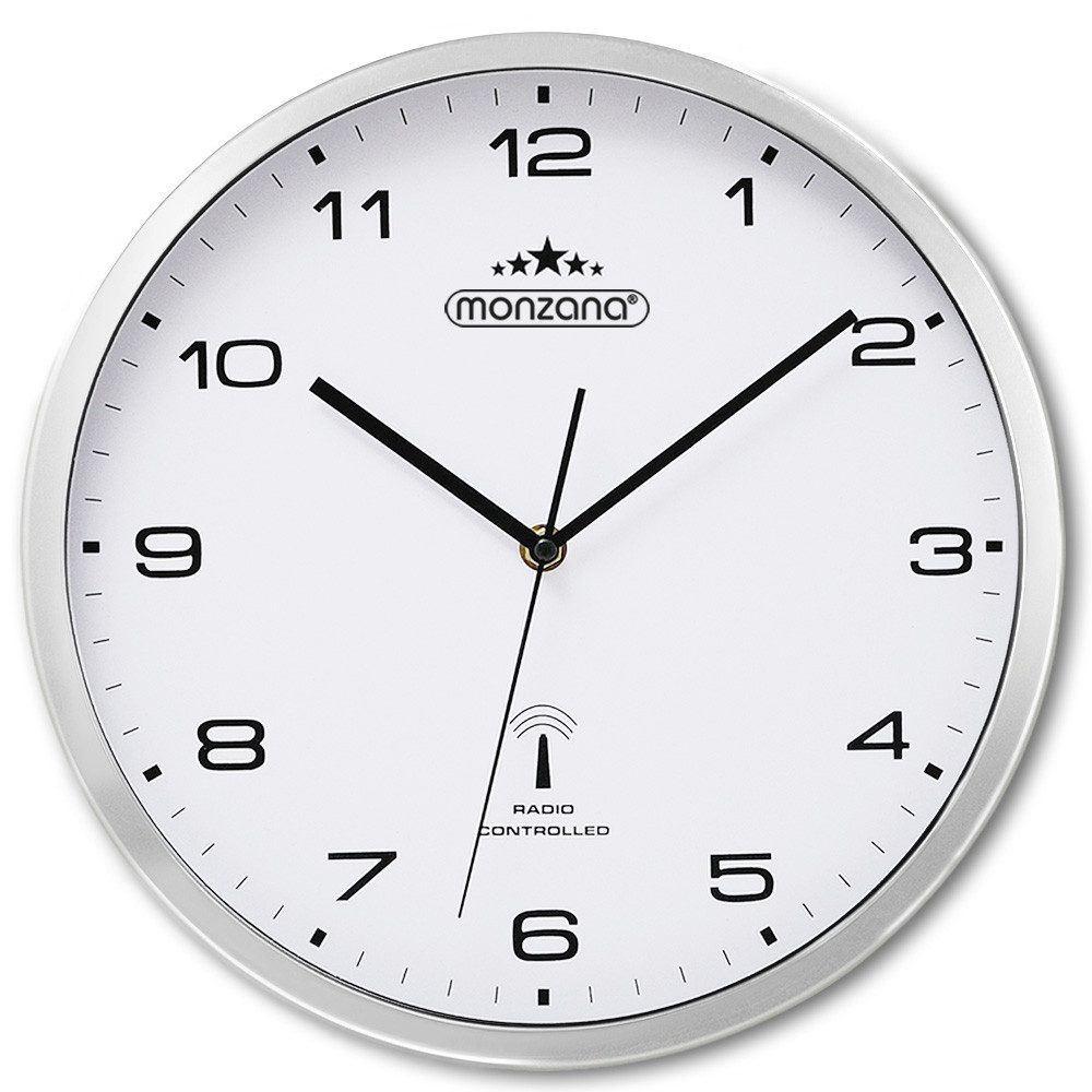 monzana Wanduhr (Funk Automatische Zeitumstellung Geräuscharm günstig online kaufen