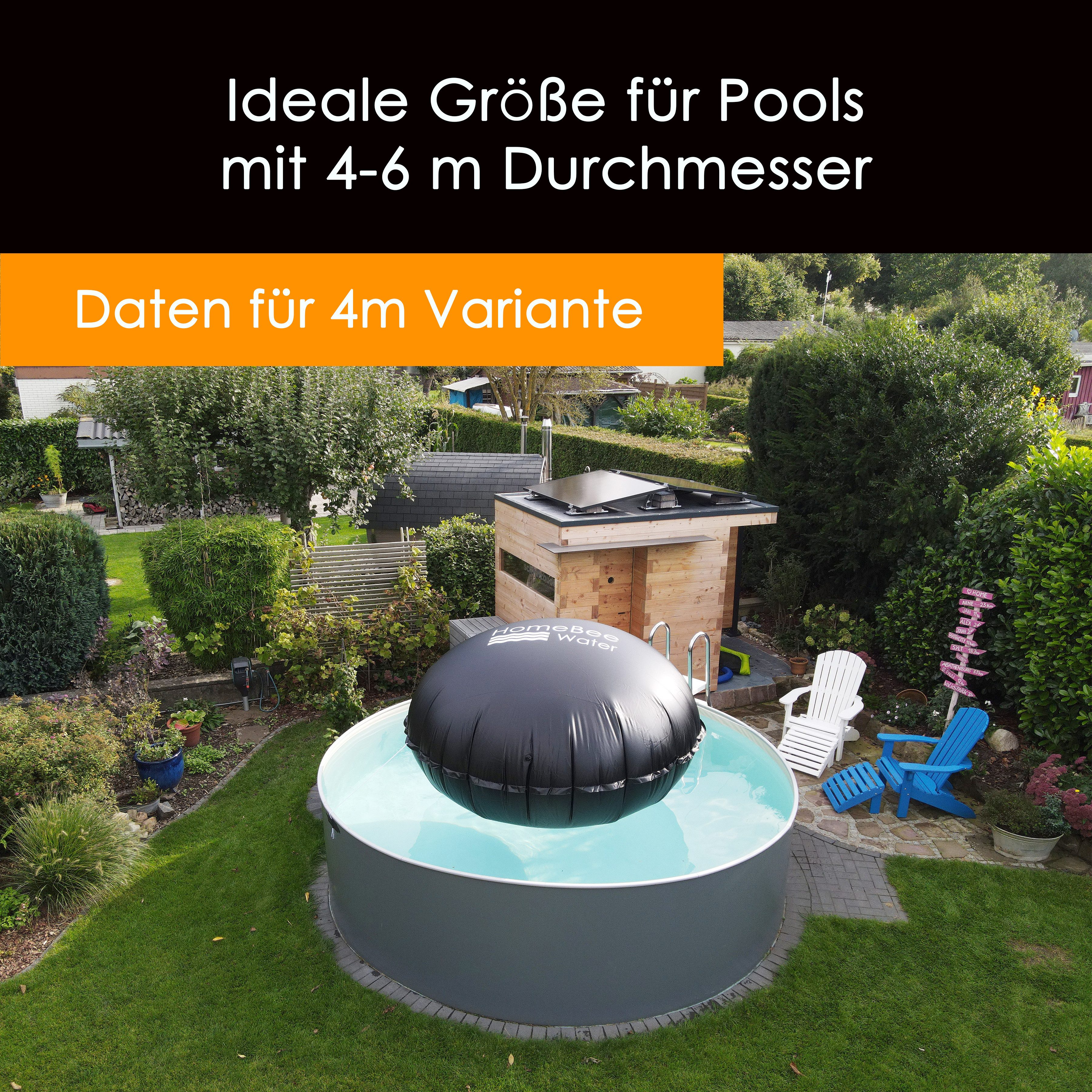 HomeBee aufblasbare Whirlpoolabdeckung Pool-Abdeckplane Poolkissen Winter günstig online kaufen