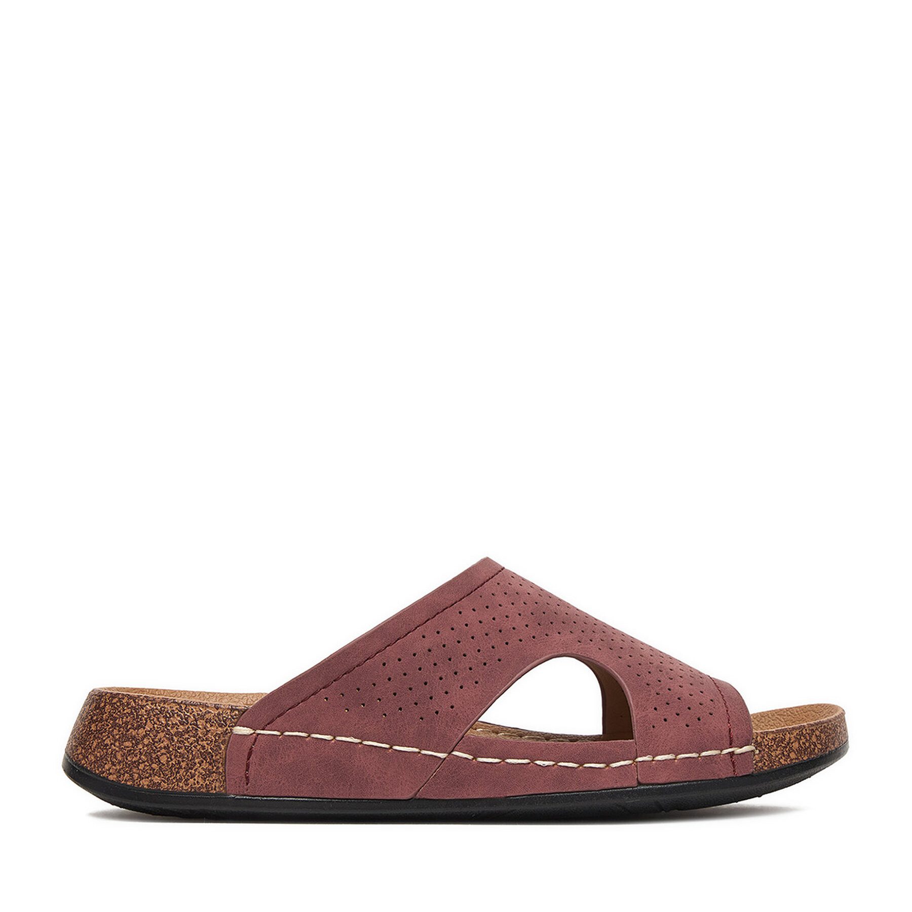 Go Soft Go Soft Damen-Flip-Flops in Burgunderrot Badepantolette