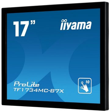 Iiyama 43.0cm (17) TF1734MC-B7X 5:4 M-Touch HDMI+DP TFT-Monitor (1280 x 1024 px, SXGA, 5 ms Reaktionszeit, TN, Touchscreen, Eingebautes Mikrofon, HDCP)