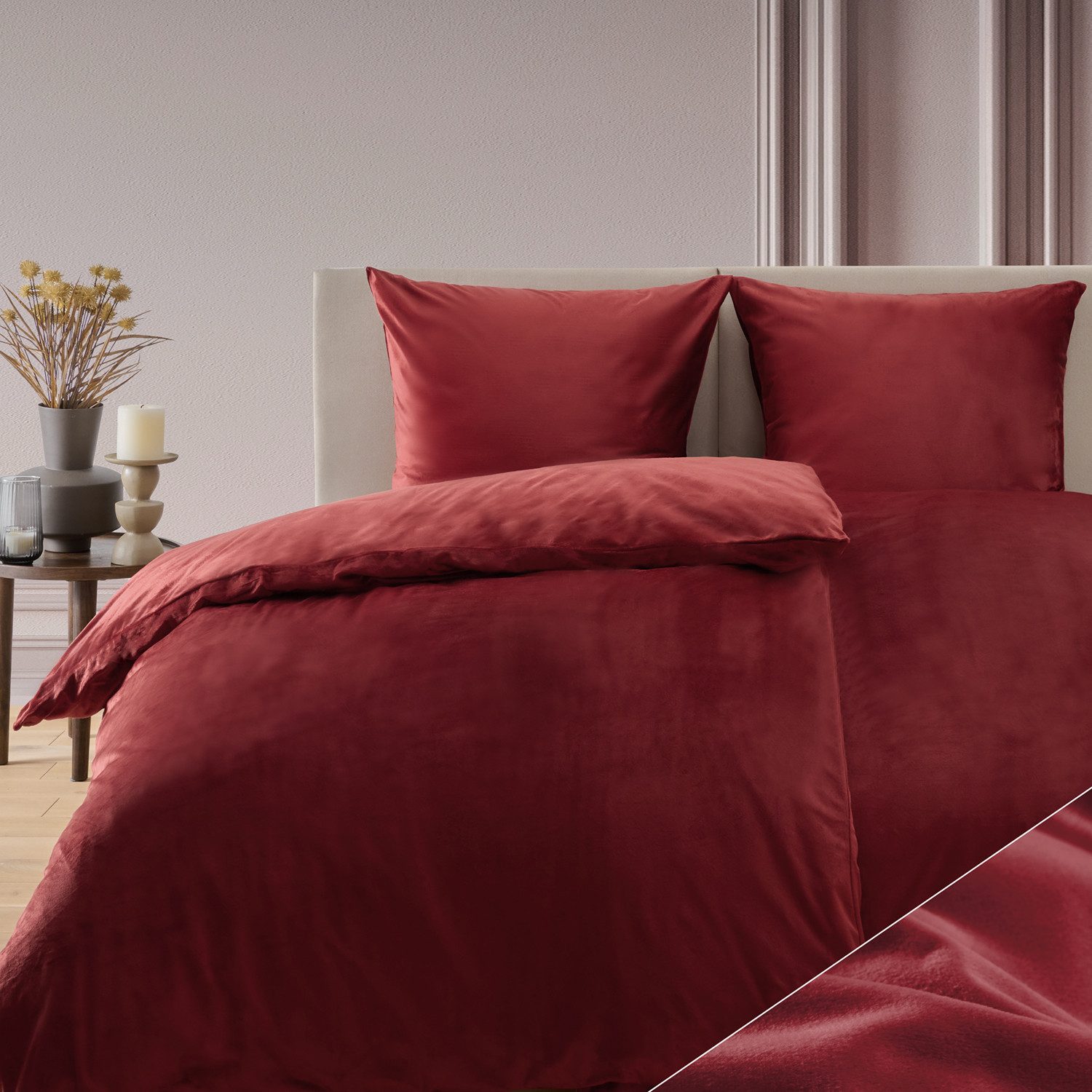 Blumtal Bettwäsche Cashmere-Touch Plüsch, warme Winterbettwäsche günstig online kaufen