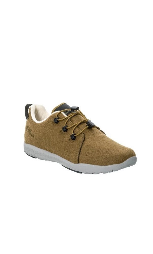 Jack Wolfskin Sneaker Spirit Wool Low (leichte, flexible Sohle) braun Damen Wanderschuh