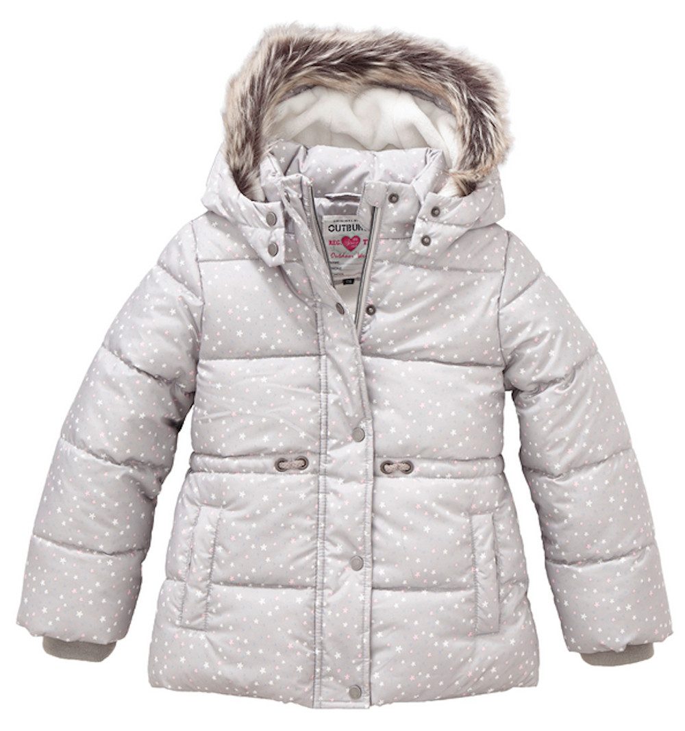 Outburst Winterjacke Outburst Mädchen Steppjacke Winterjacke Sterne silber (1-St)
