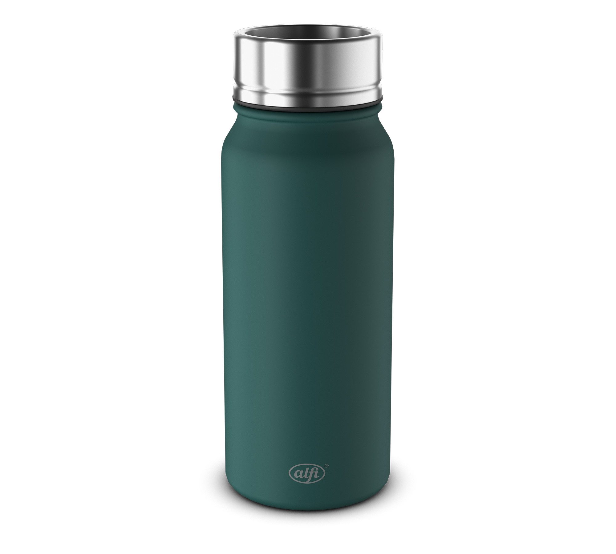 Alfi Thermobecher PURE DRINKING MUG, absolut dicht, spülmaschinenfest, 1-tlg., Edelstahl, Kunststoff, Silikon, 0,50l, 9h heiß & 18h kalt, mit Druckknopf, Pulverbeschichtung