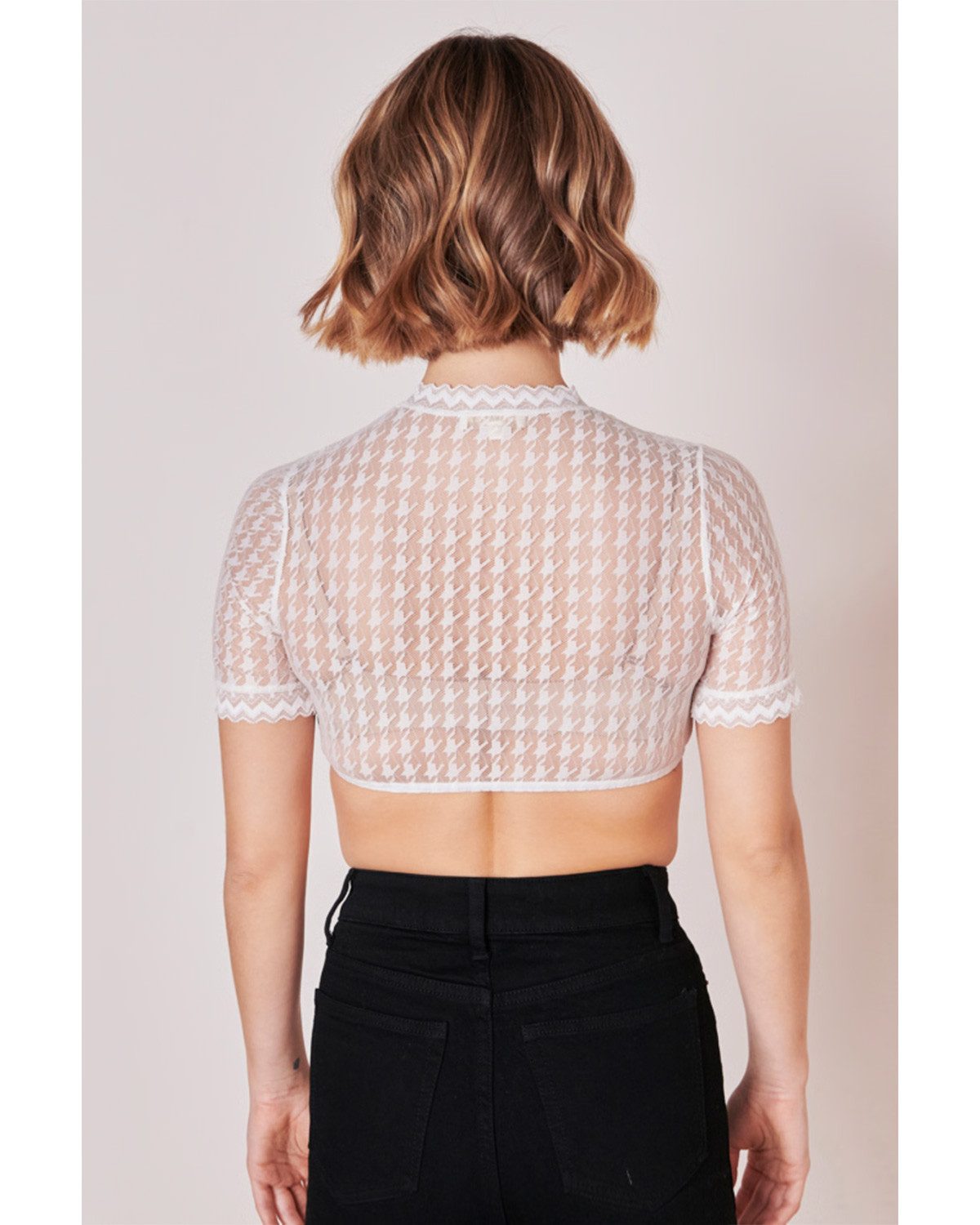 KRÜGER COLLECTION Dirndlbluse Dirndlbluse 'Bernarda' Kurzarm 216367, Ecru