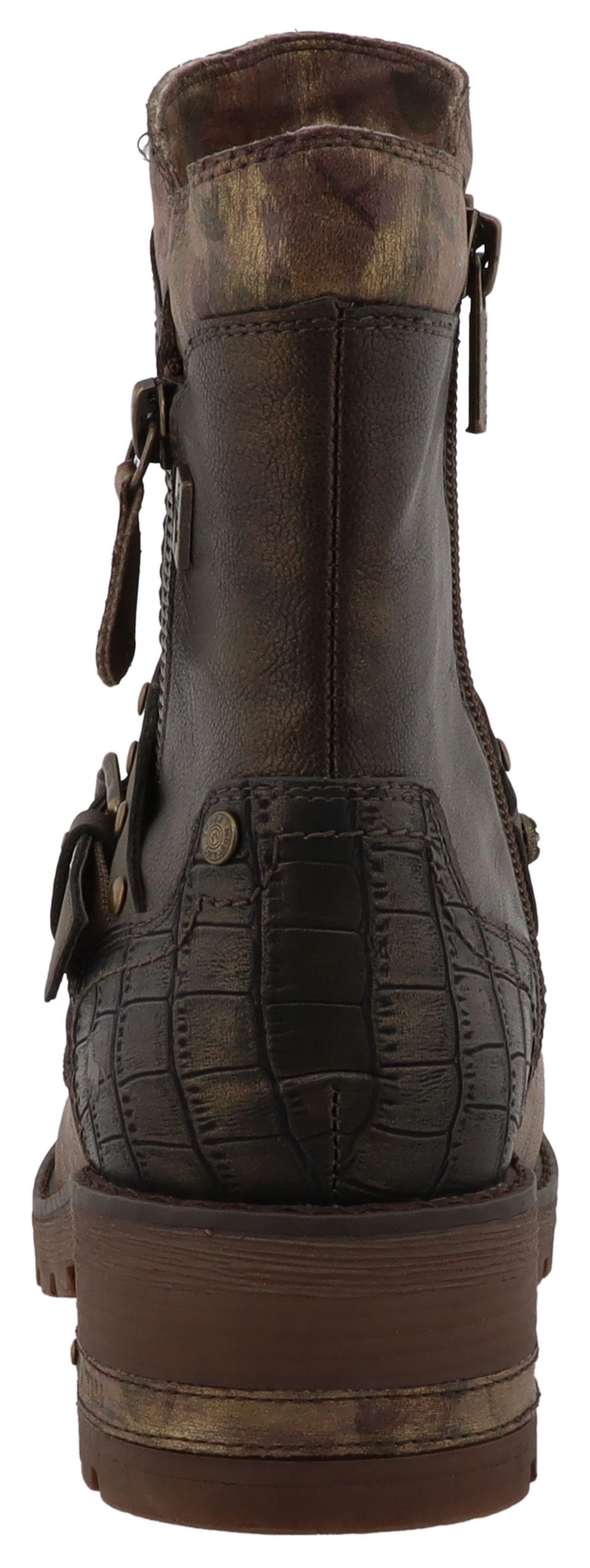 Mustang Shoes Haukea Winterboots Biker Boots mit Blockabsatz günstig online kaufen