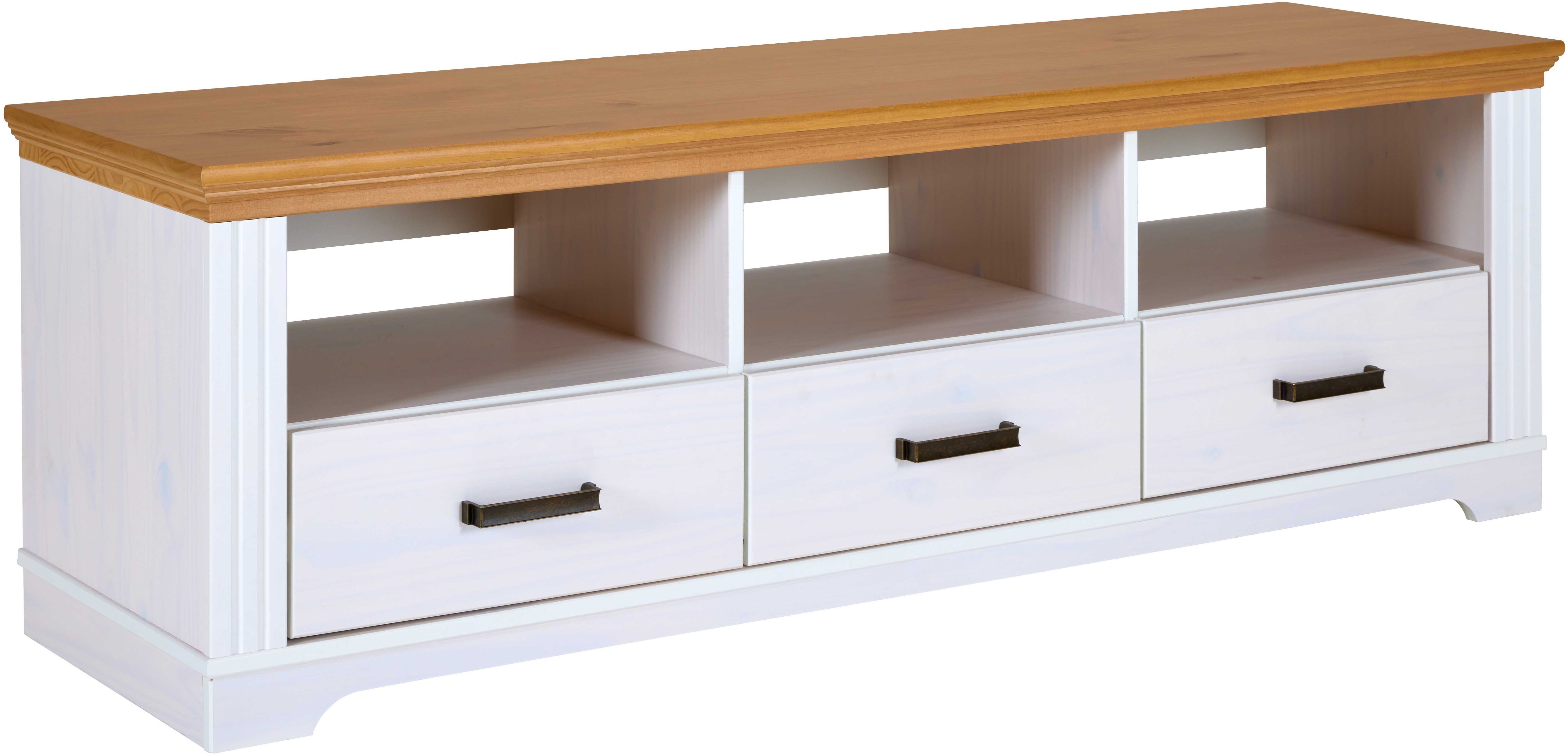 Inter Link TV-Schrank Maluno, Kiefer Massivholz, Lowboard, TV-Unterschrank (1-St) TV-Möbel mit Soft-Close, Stauraum, BxTxH: ca. 166,4 x 48 x 53,2 cm