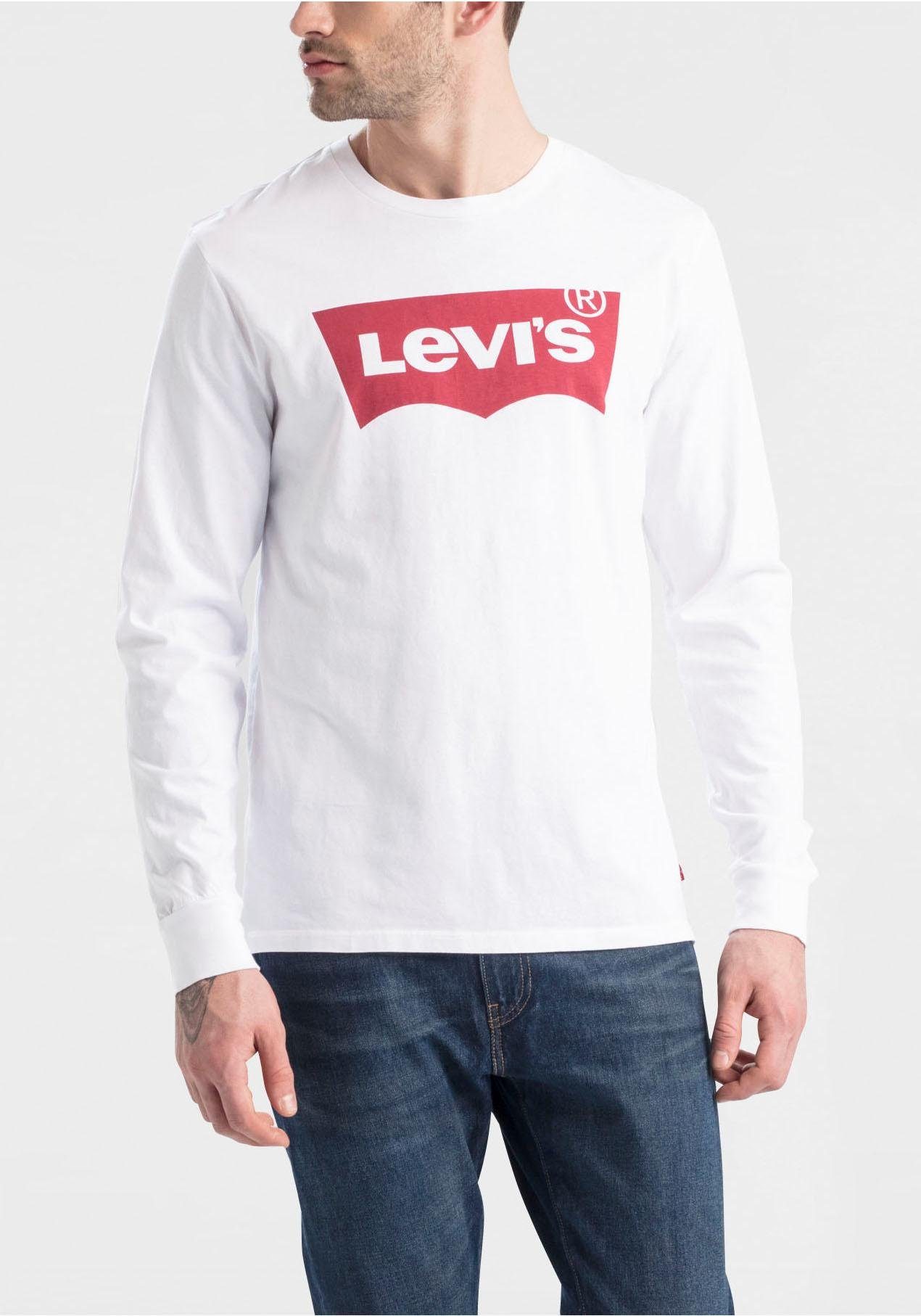 Levi's® Langarmshirt mit Logo-Print weiß