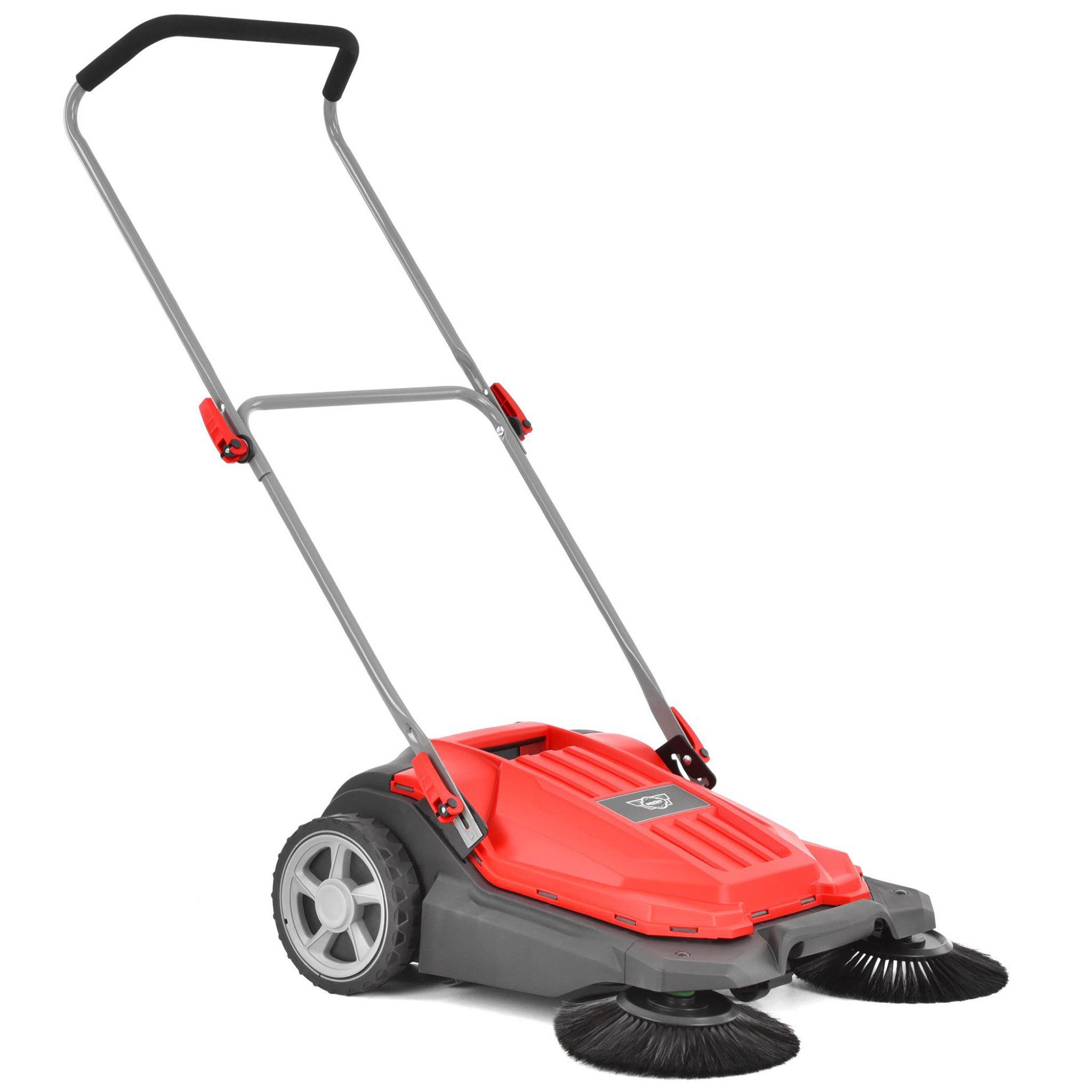 Hecht Handkehrmaschine manuell mit 20L Sammelbehälter, 2600 m² Flächenleistung, 65 cm Arbeitsbreite, 270 mm Seitenbürsten, 6,9 kg